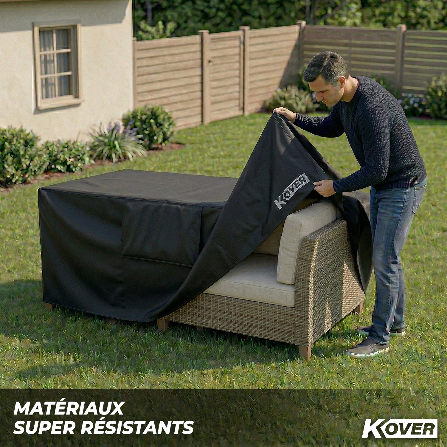 Housse Rectangulaire Table & Salon de Jardin – 160 × 100 × 74 cm