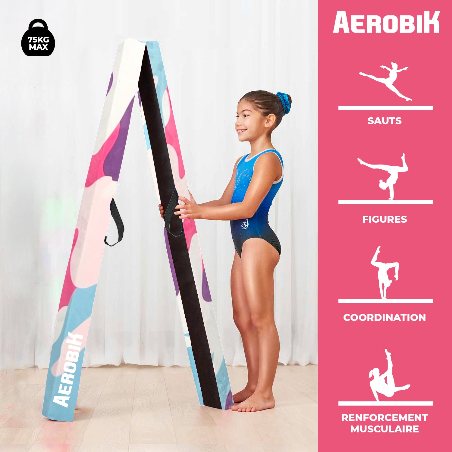 Poutre de Gymnastique Pliable pour Enfant Aerobik® – Camouflage
