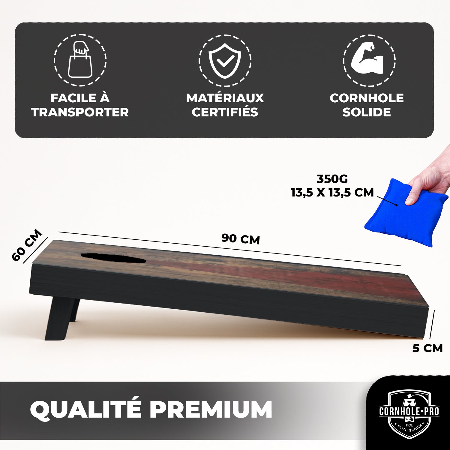 Cornhole en Bois – Old School