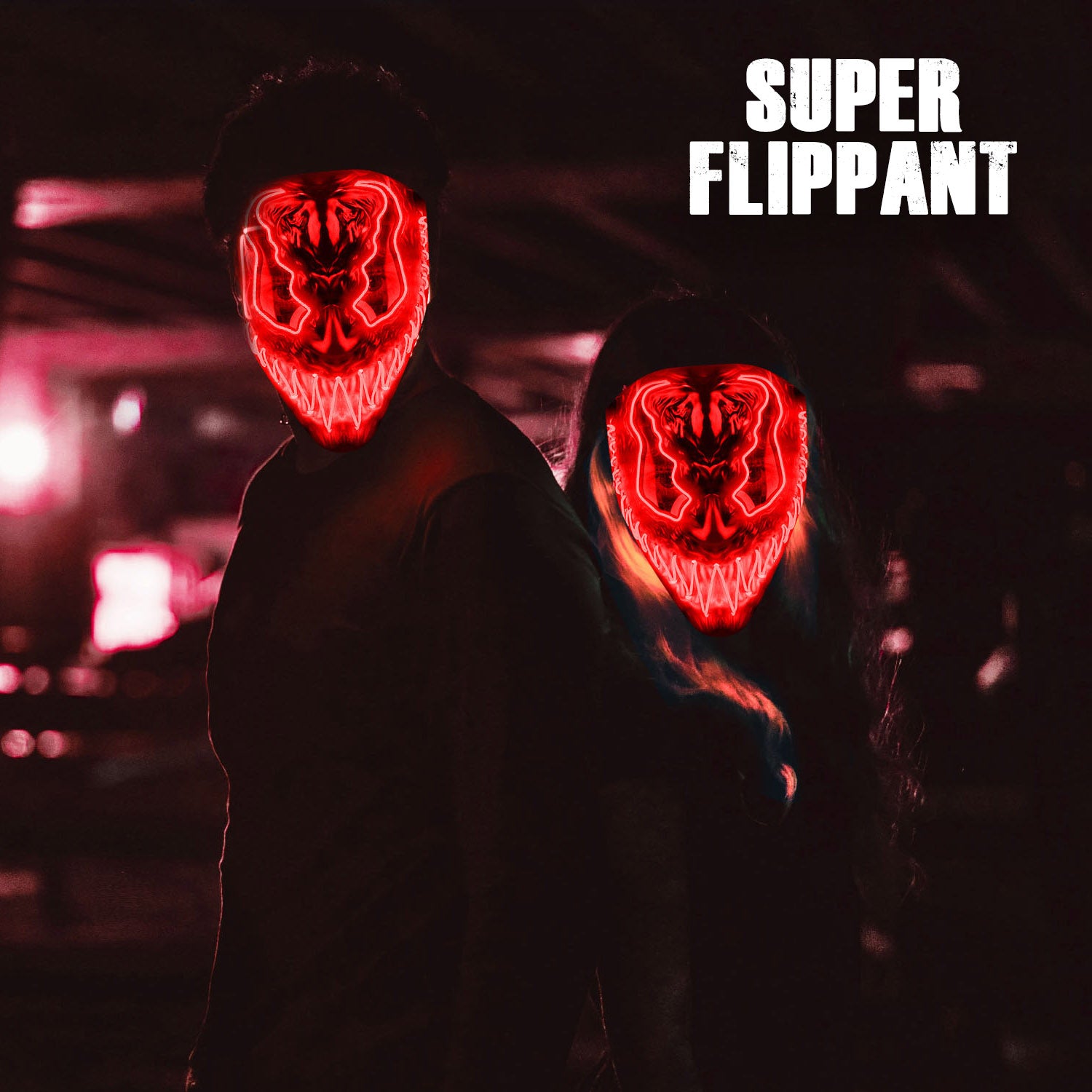 Masque LED Démon – Rouge