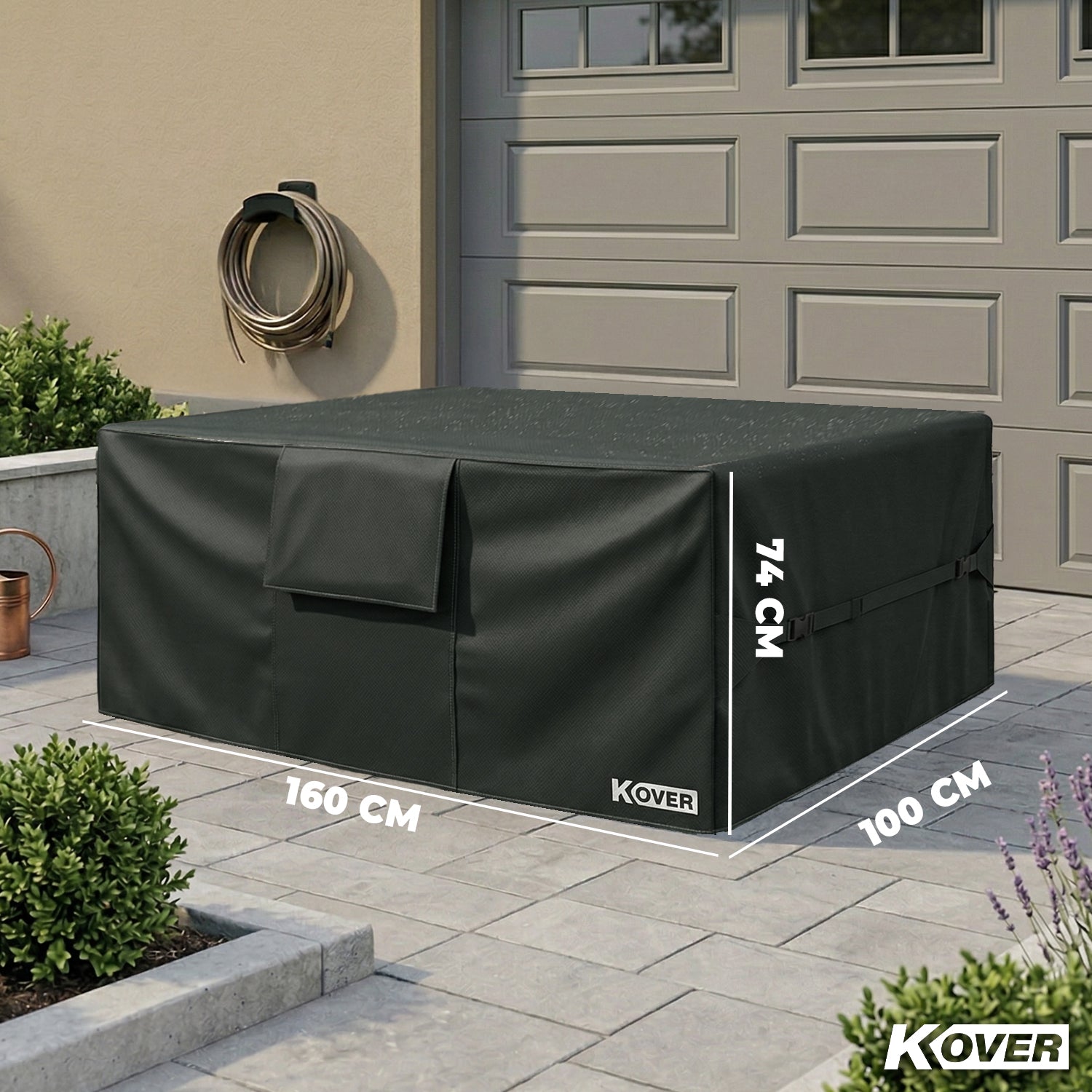 Housse Protection Table & Salon de Jardin – Noir