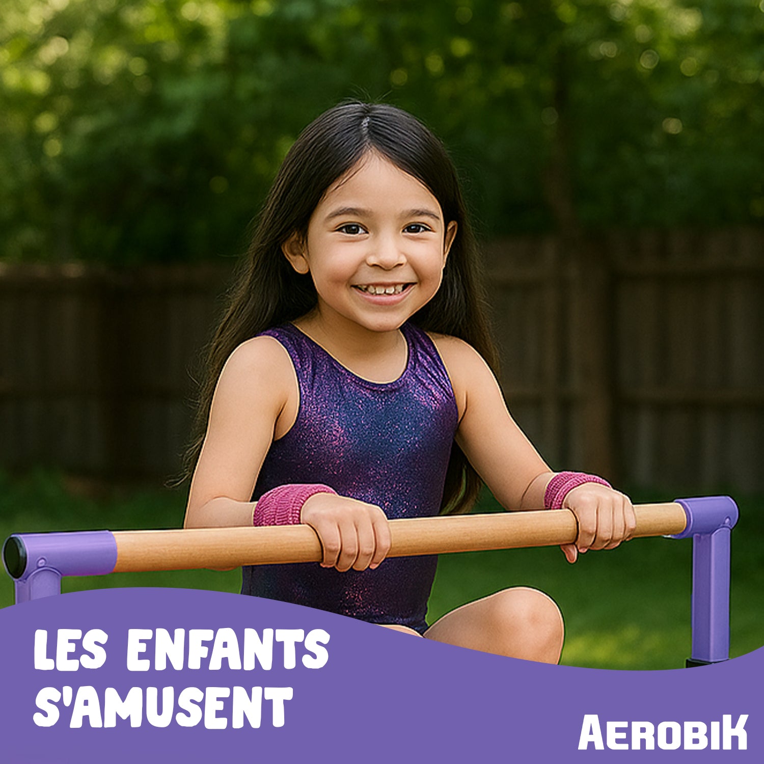 Barre Fixe de Gymnastique pour Enfant – Violet