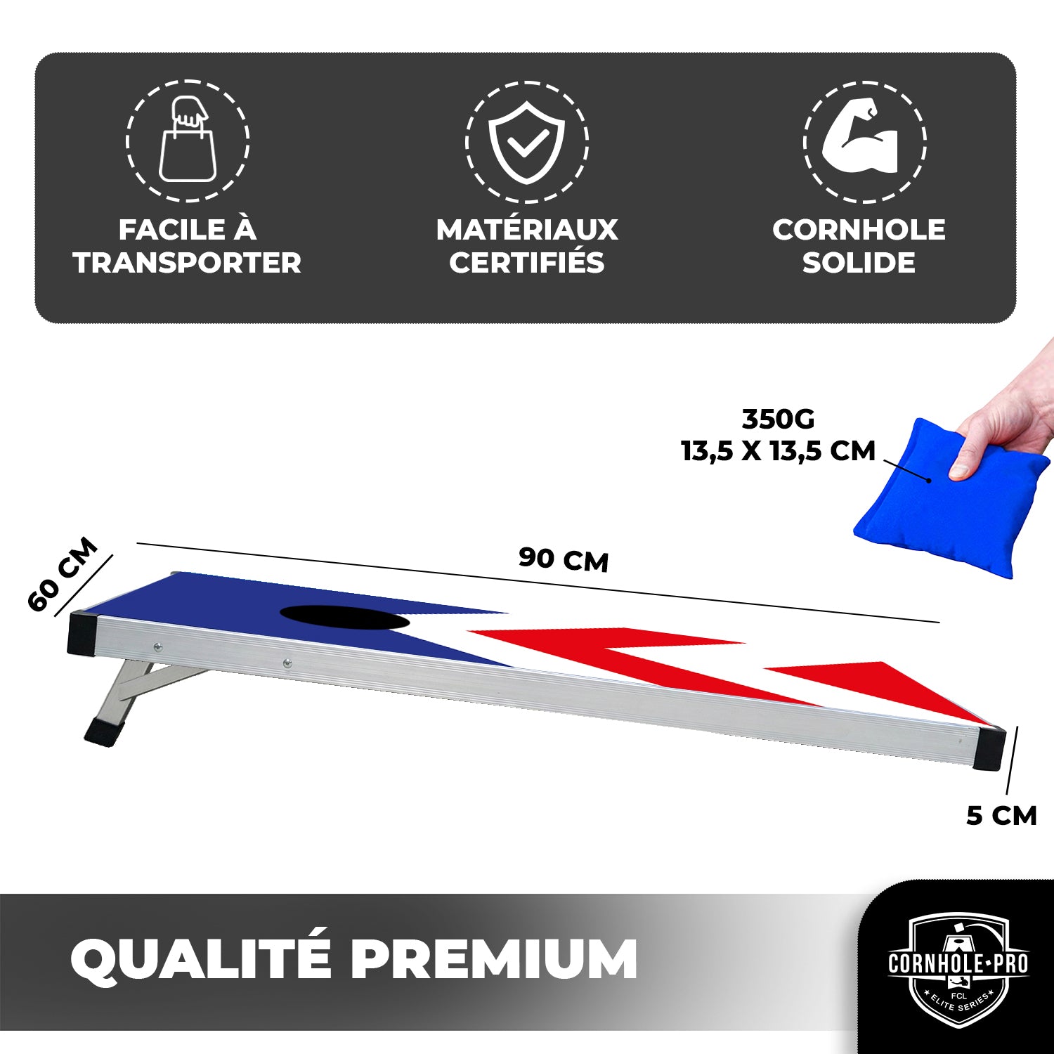 Cornhole en Aluminium – Arrow