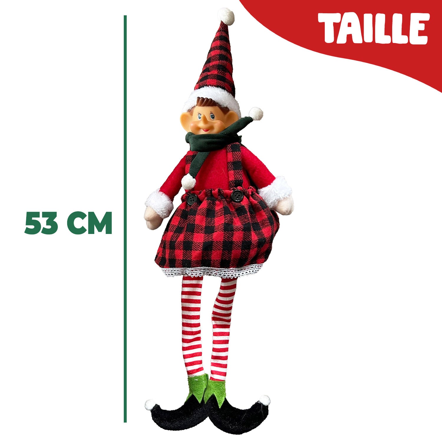 Lutin Farceur de Noël 53 cm – Fille