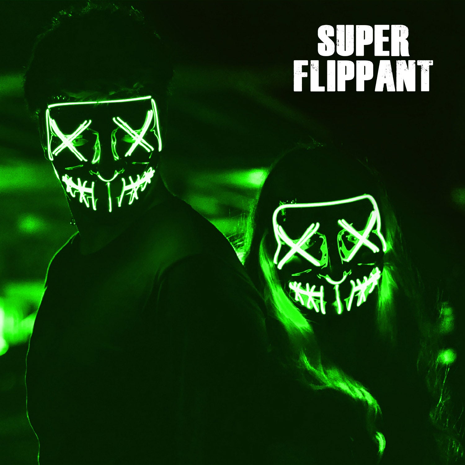 Masque LED Nightmare – Vert