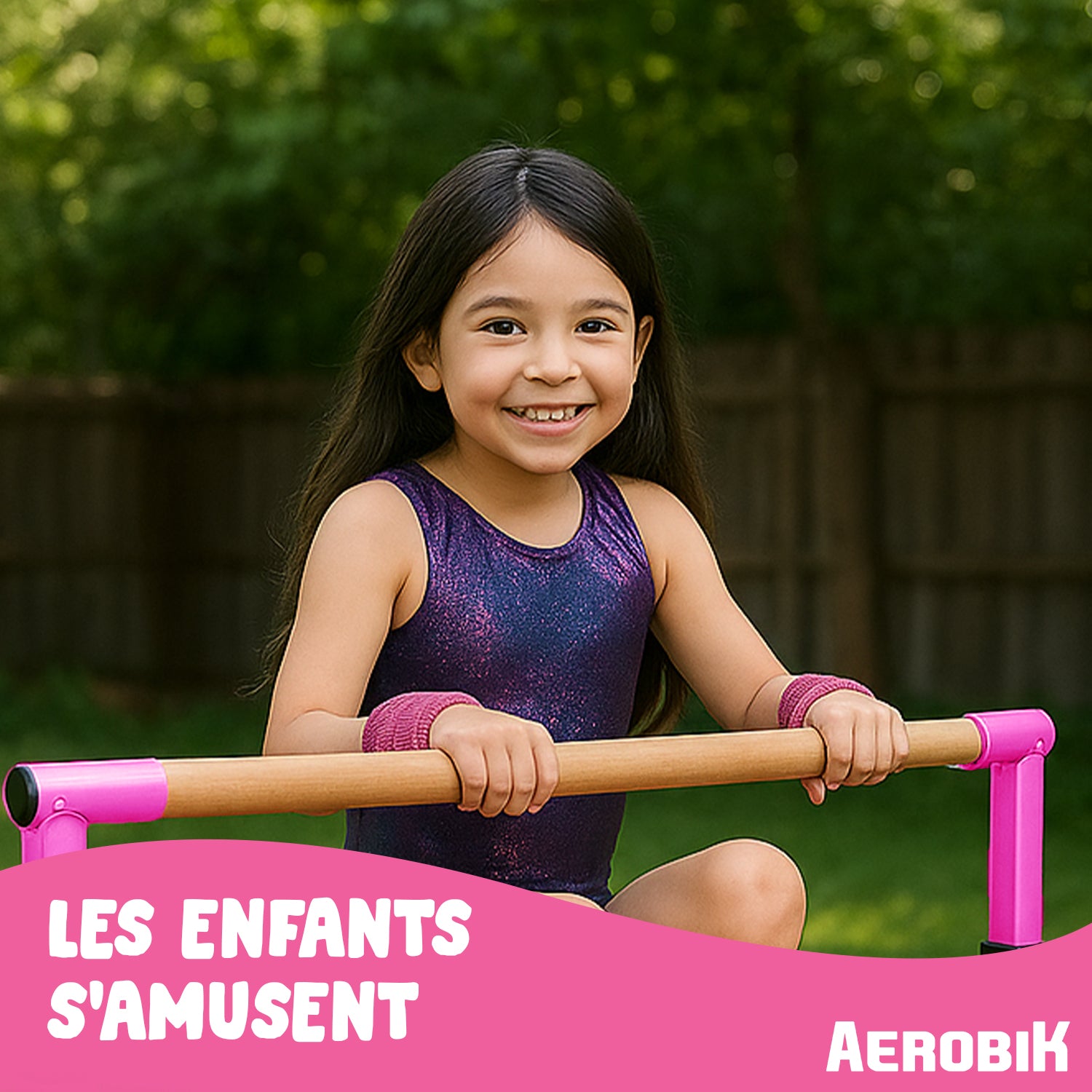 Barre Fixe de Gymnastique pour Enfant – Rose