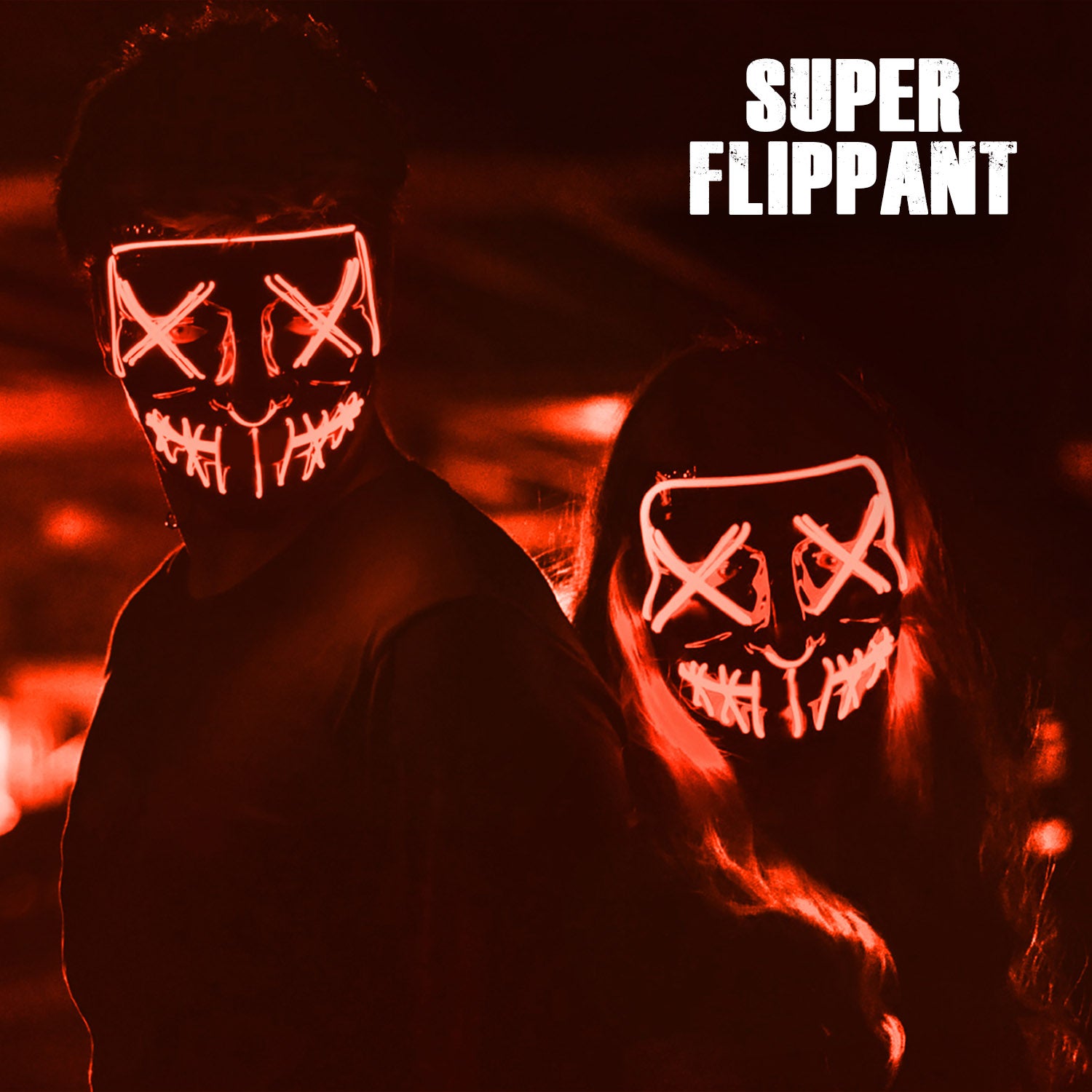 Masque LED Nightmare – Rouge