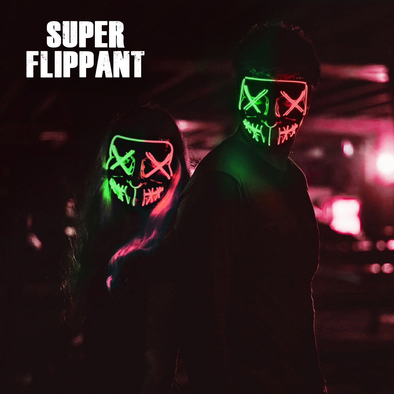 Led Mask Nightmare Red Double Face