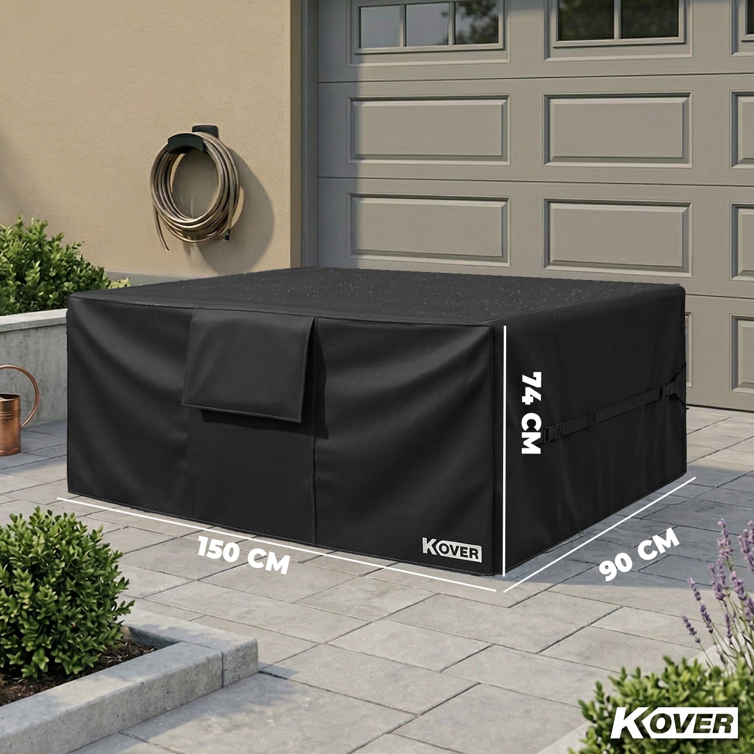 Housse Protection Table & Salon de Jardin – Noir
