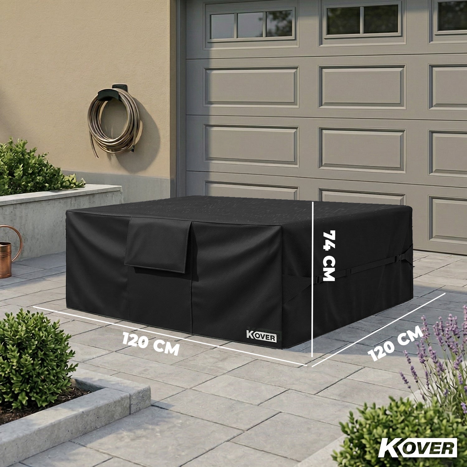 Housse Protection Table & Salon de Jardin – Noir