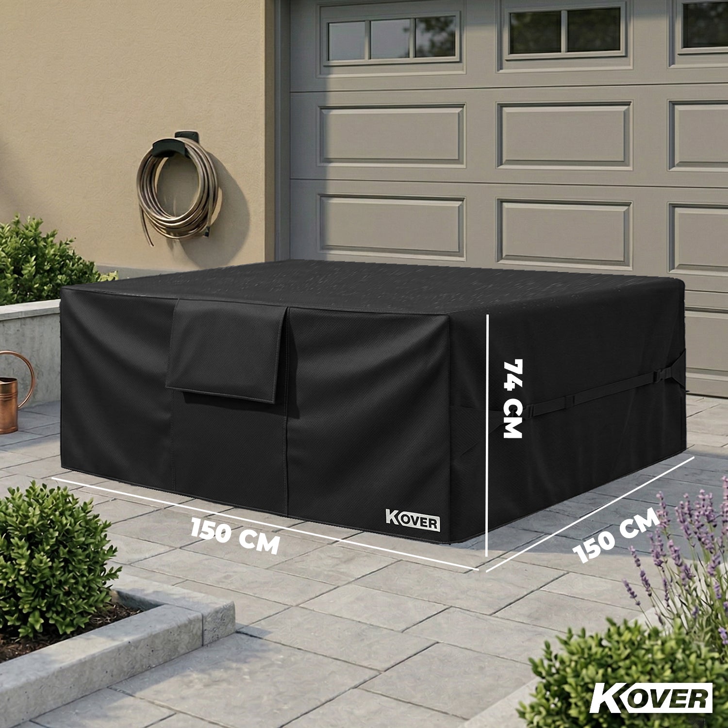 Housse Protection Table & Salon de Jardin – Noir