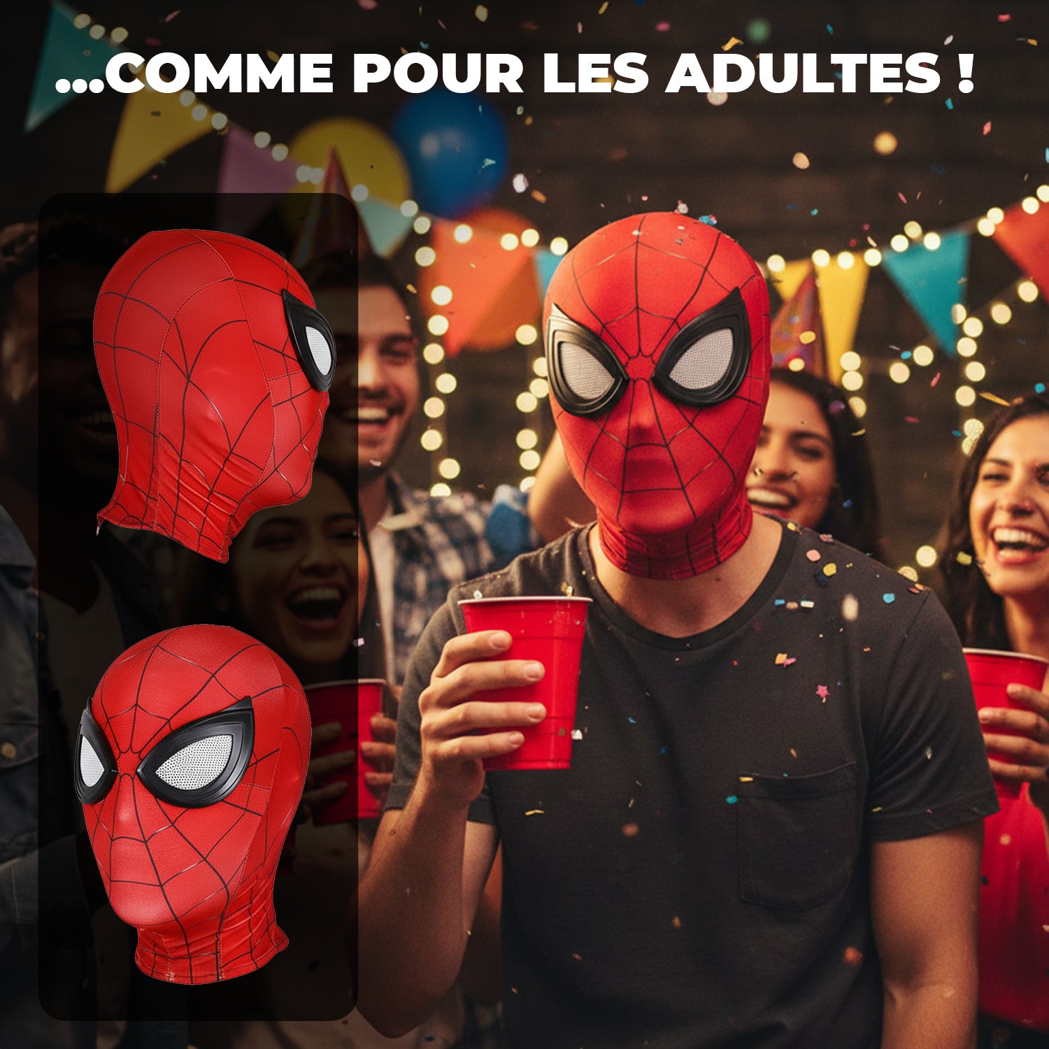 Masque Super-Héros Araignée – Rouge