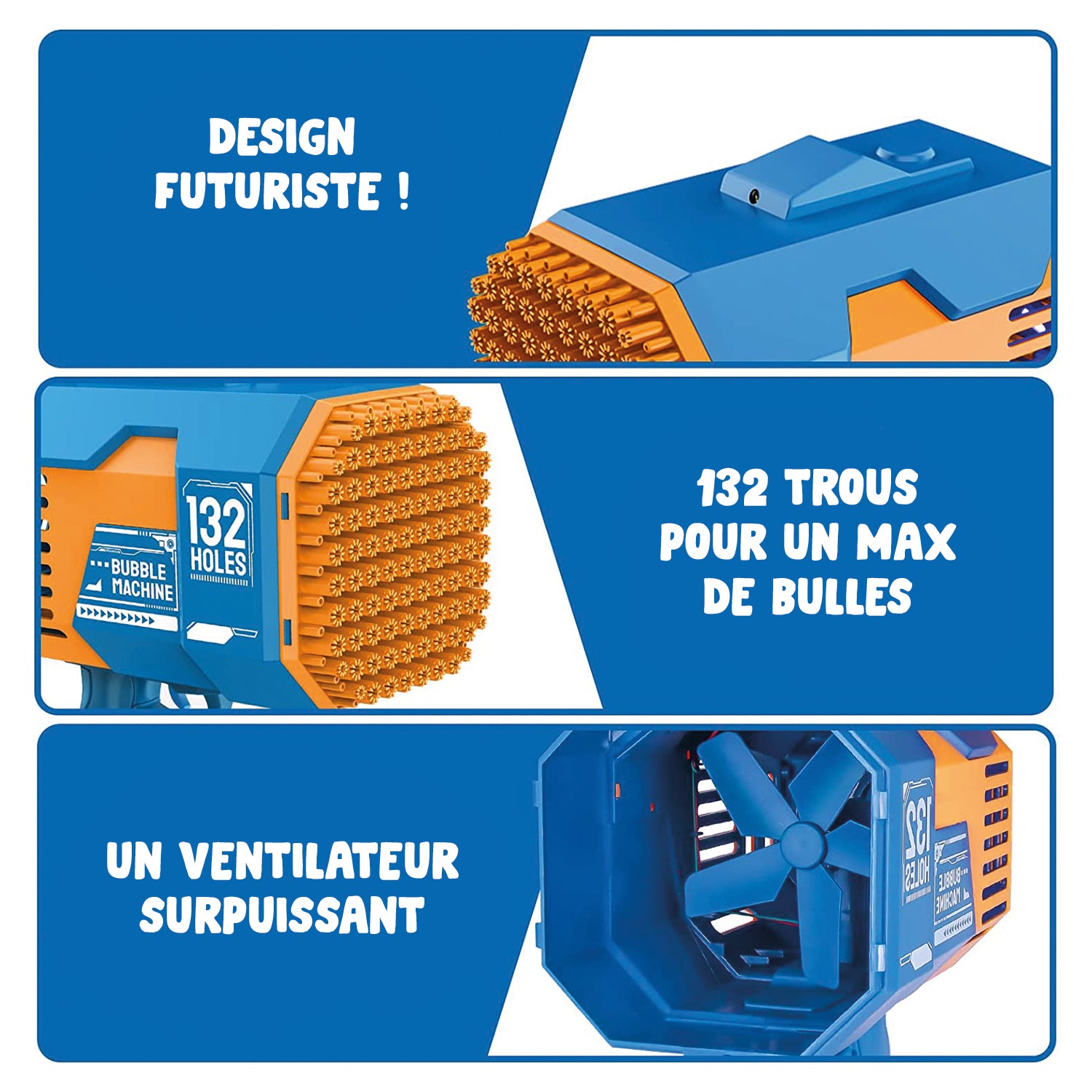 Bazooka Bubble Bleu - Machine à Bulles de Savon