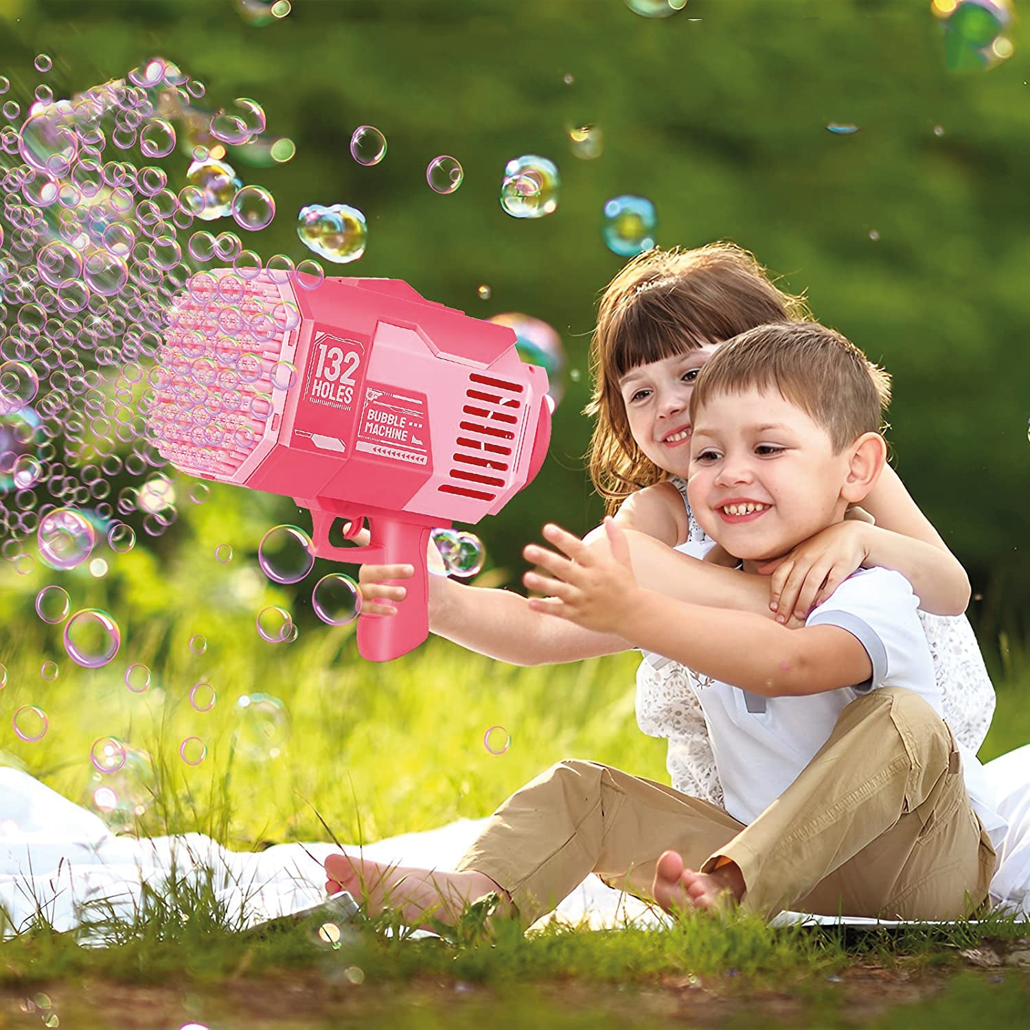 Bazooka Bubble Rose - Machine à Bulles de Savon