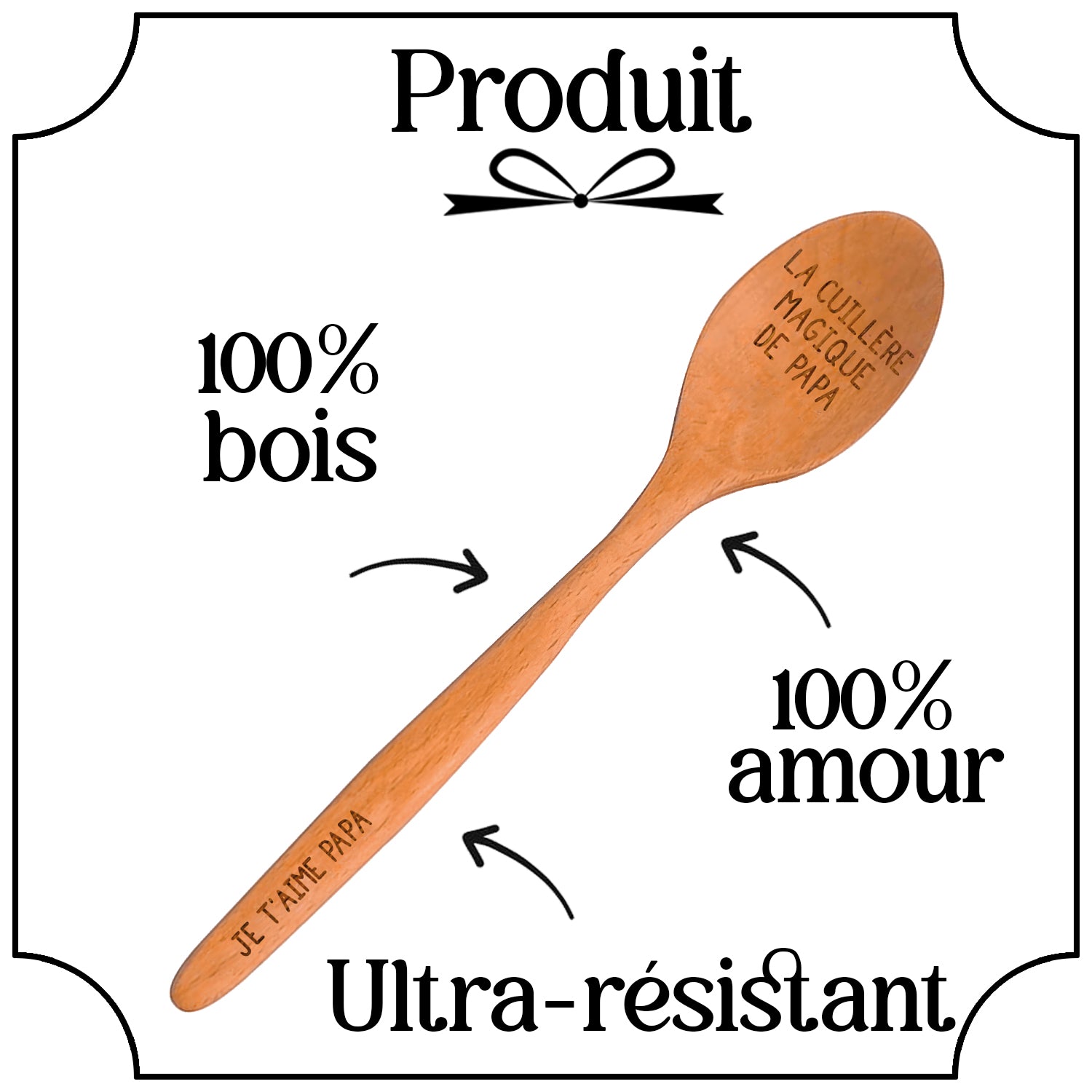 Cuillère en Bois - Je t'aime Papa