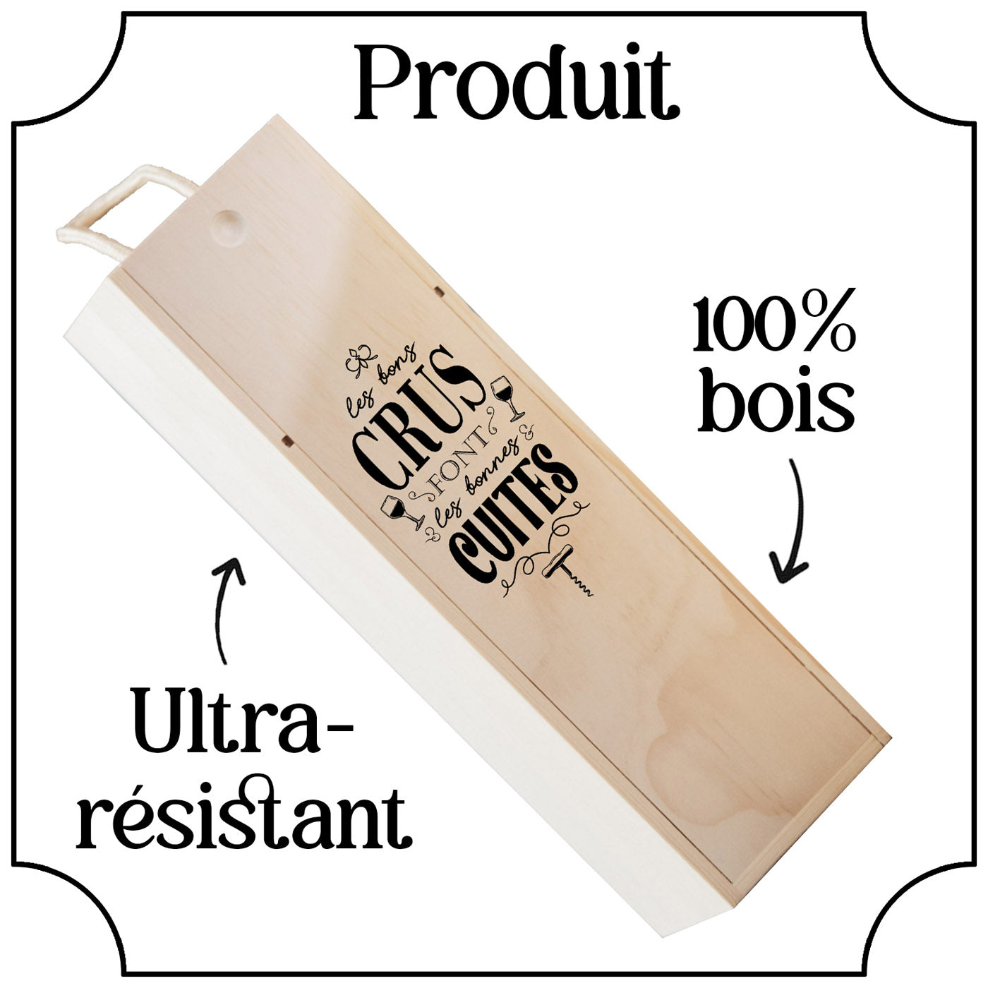 Coffret à Vin - Les bons crus font les bonnes cuites