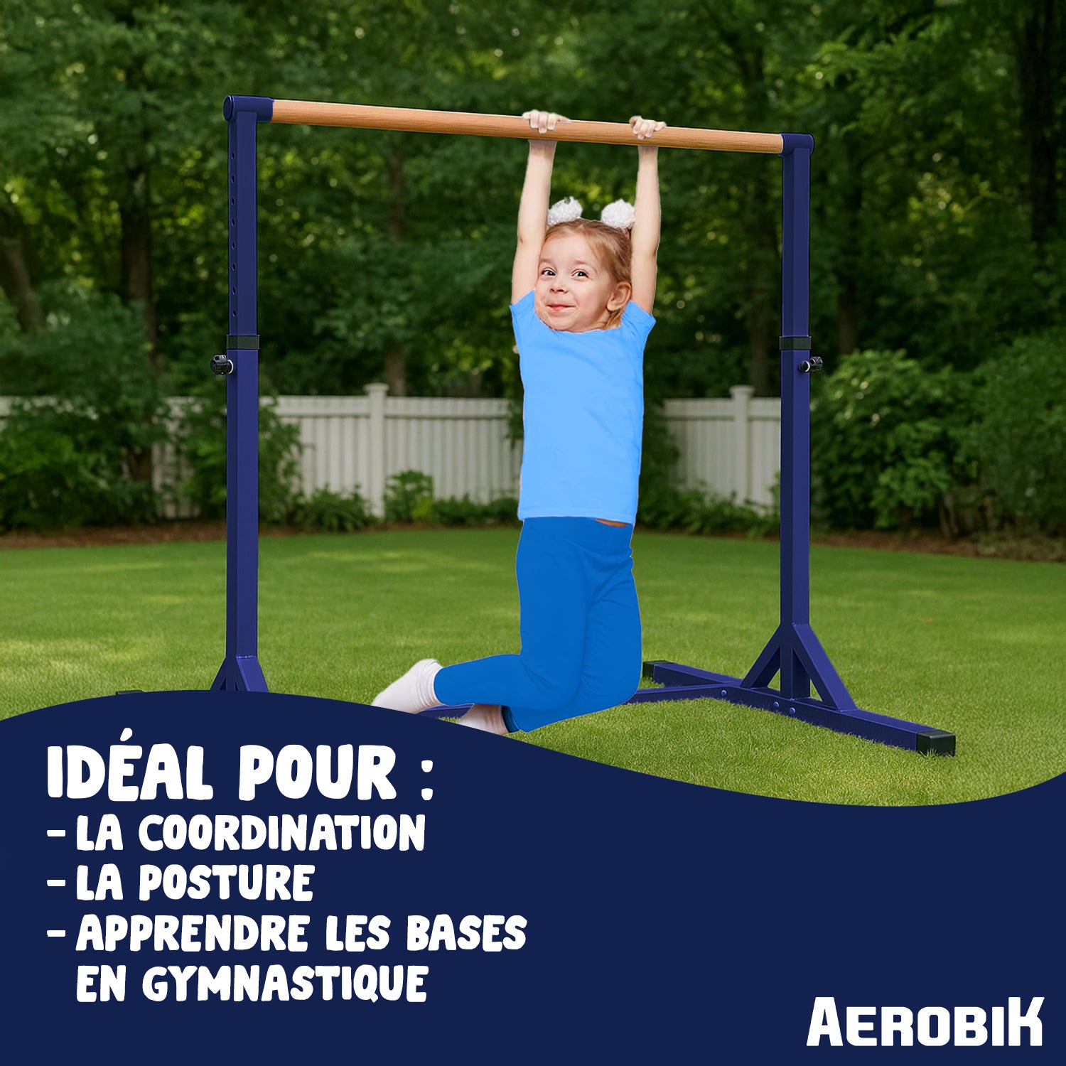 Barre Fixe de Gymnastique pour Enfant – Bleu