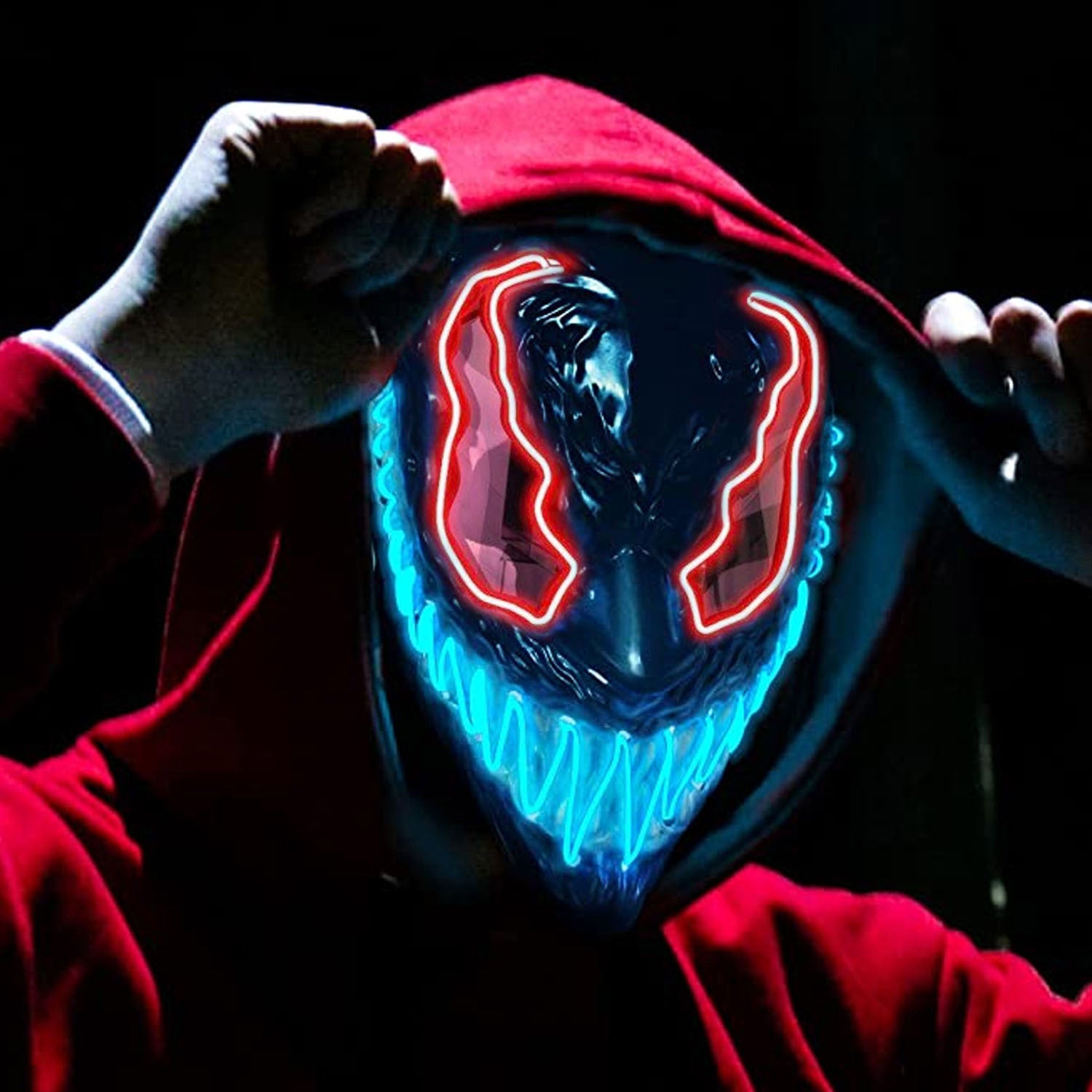 Masque LED Démon – Rouge & Bleu