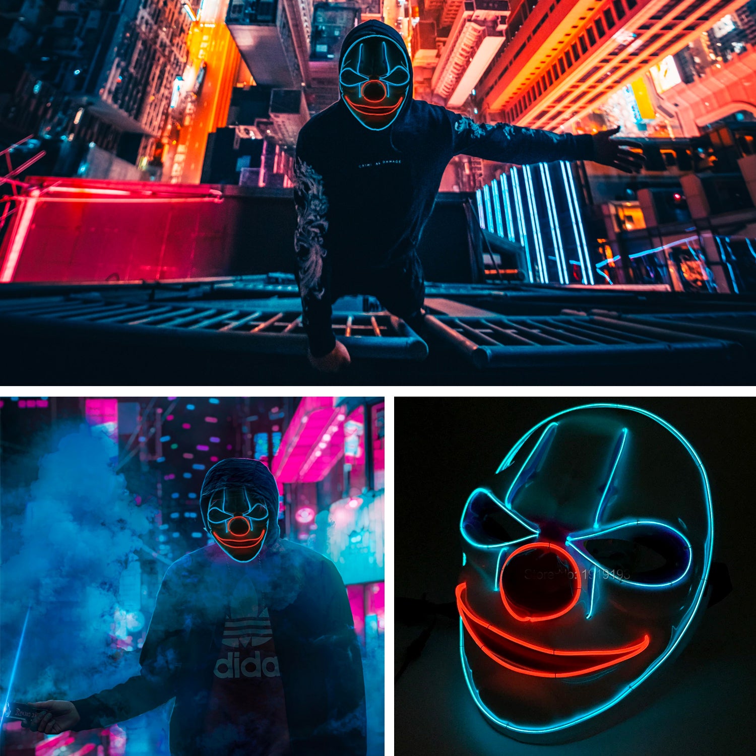 Led Mask Clown