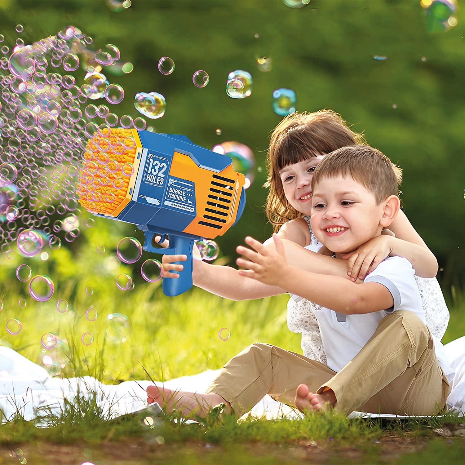 Bazooka Bubble Bleu - Machine à Bulles de Savon