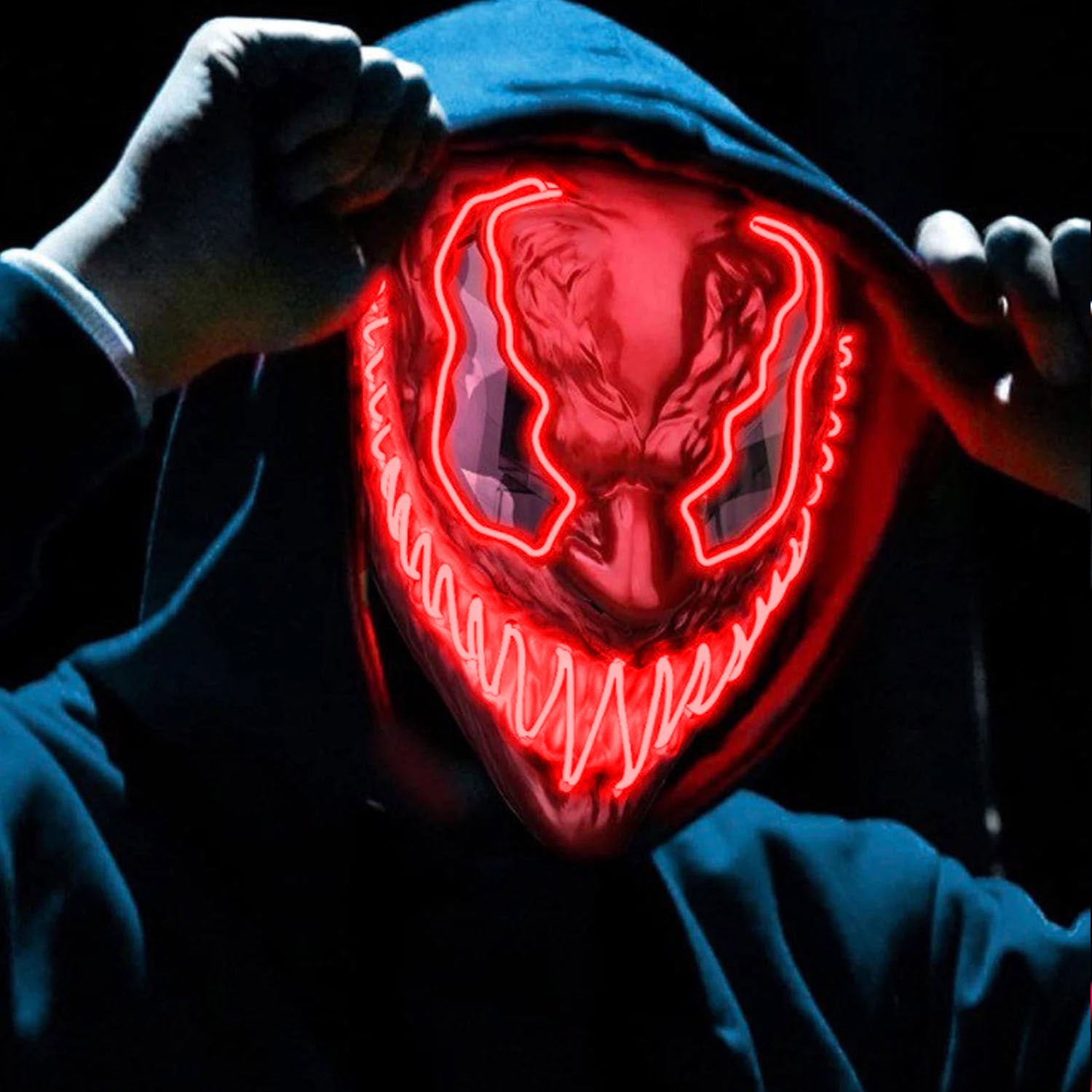 Masque LED Démon – Rouge