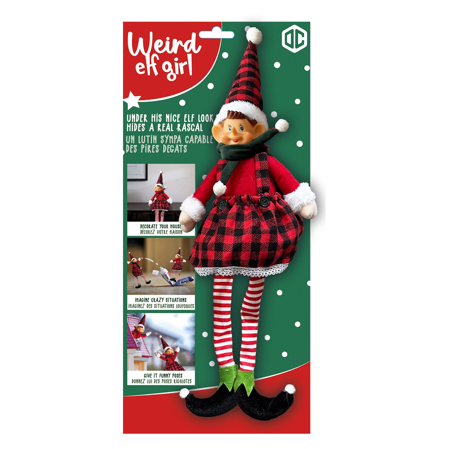 Lutin Farceur de Noël 53 cm – Fille