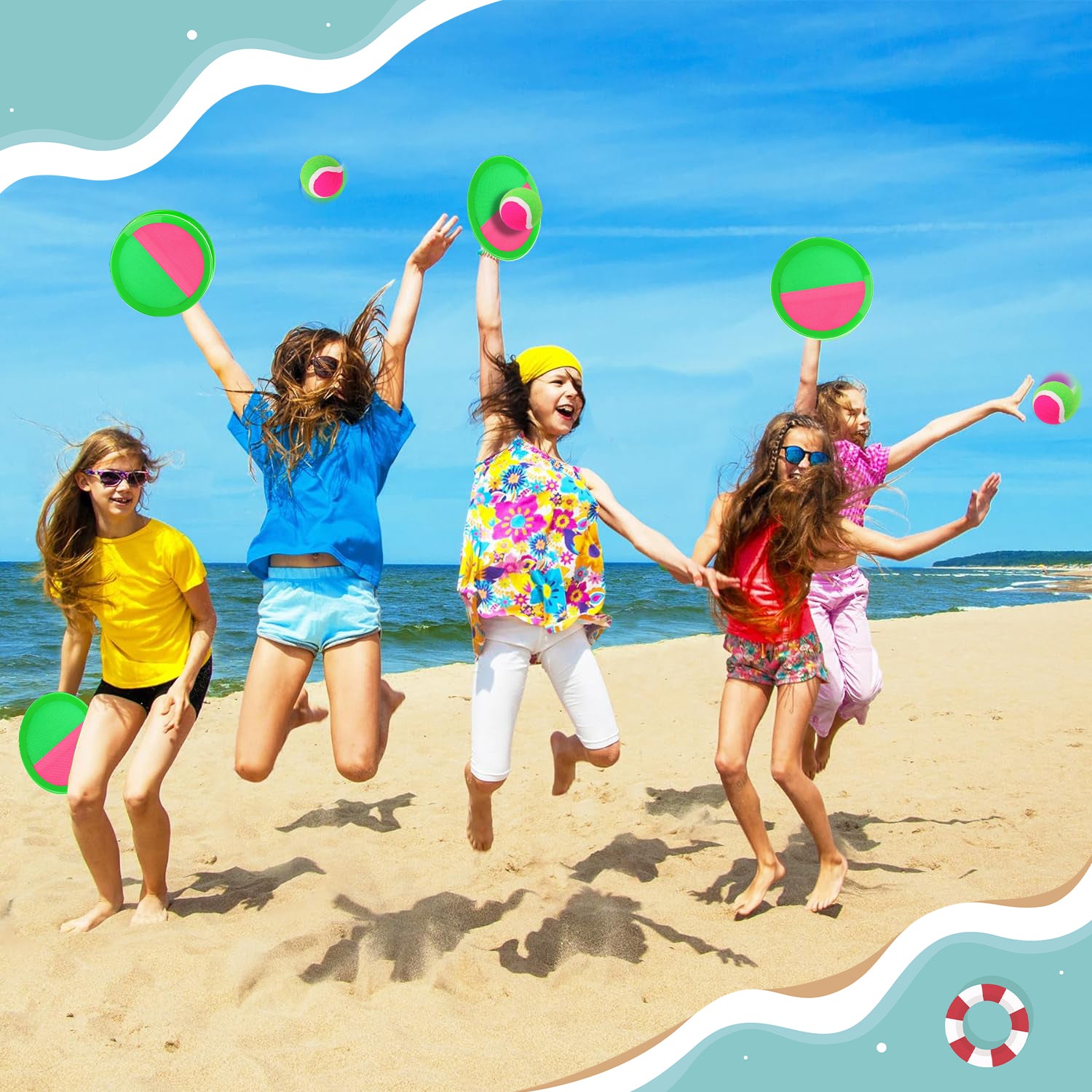 Ball Catch Vert et Rose