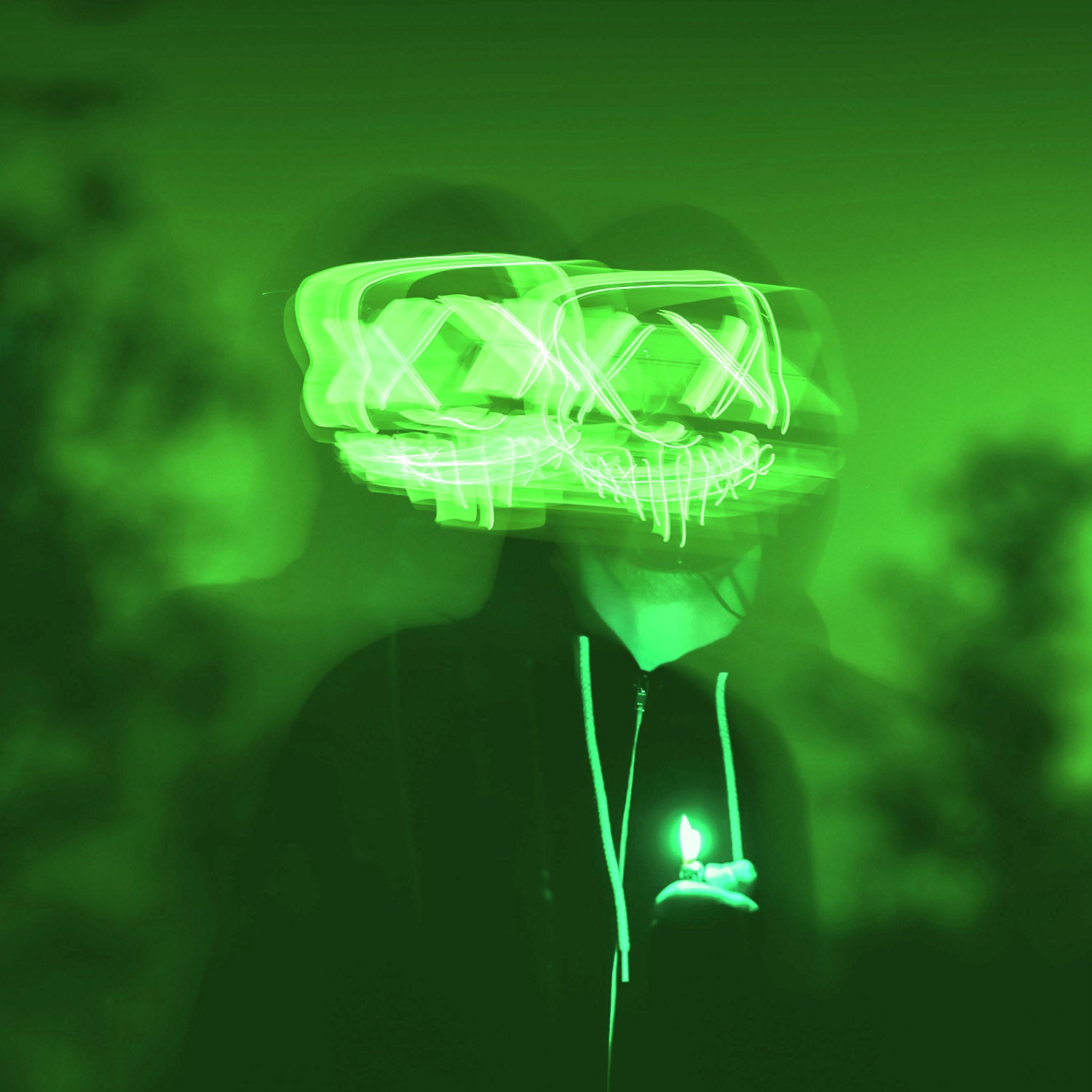 Masque LED Nightmare – Vert