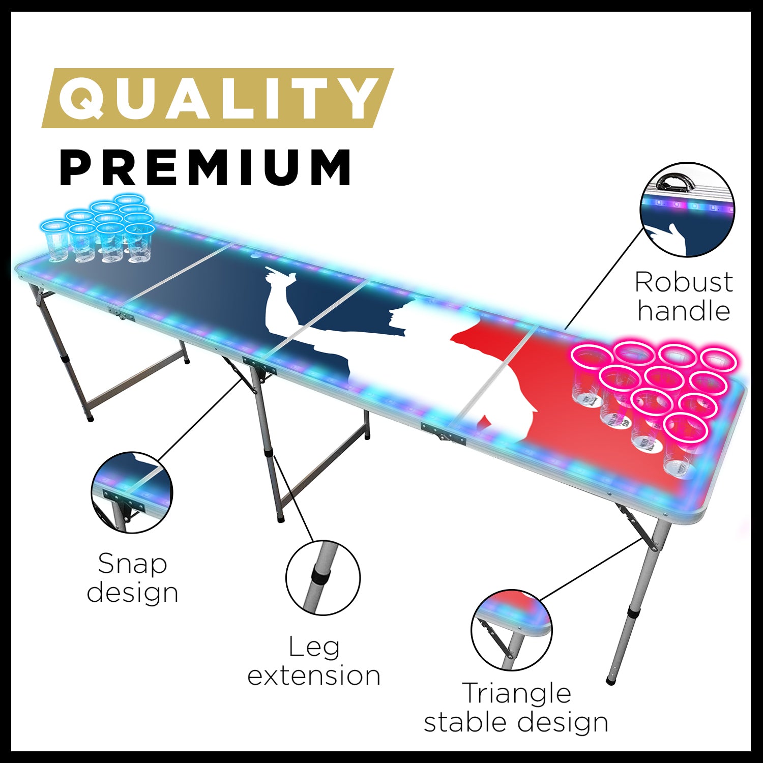 Table Beer Pong Lumineuse Flash – Pack Light Kit