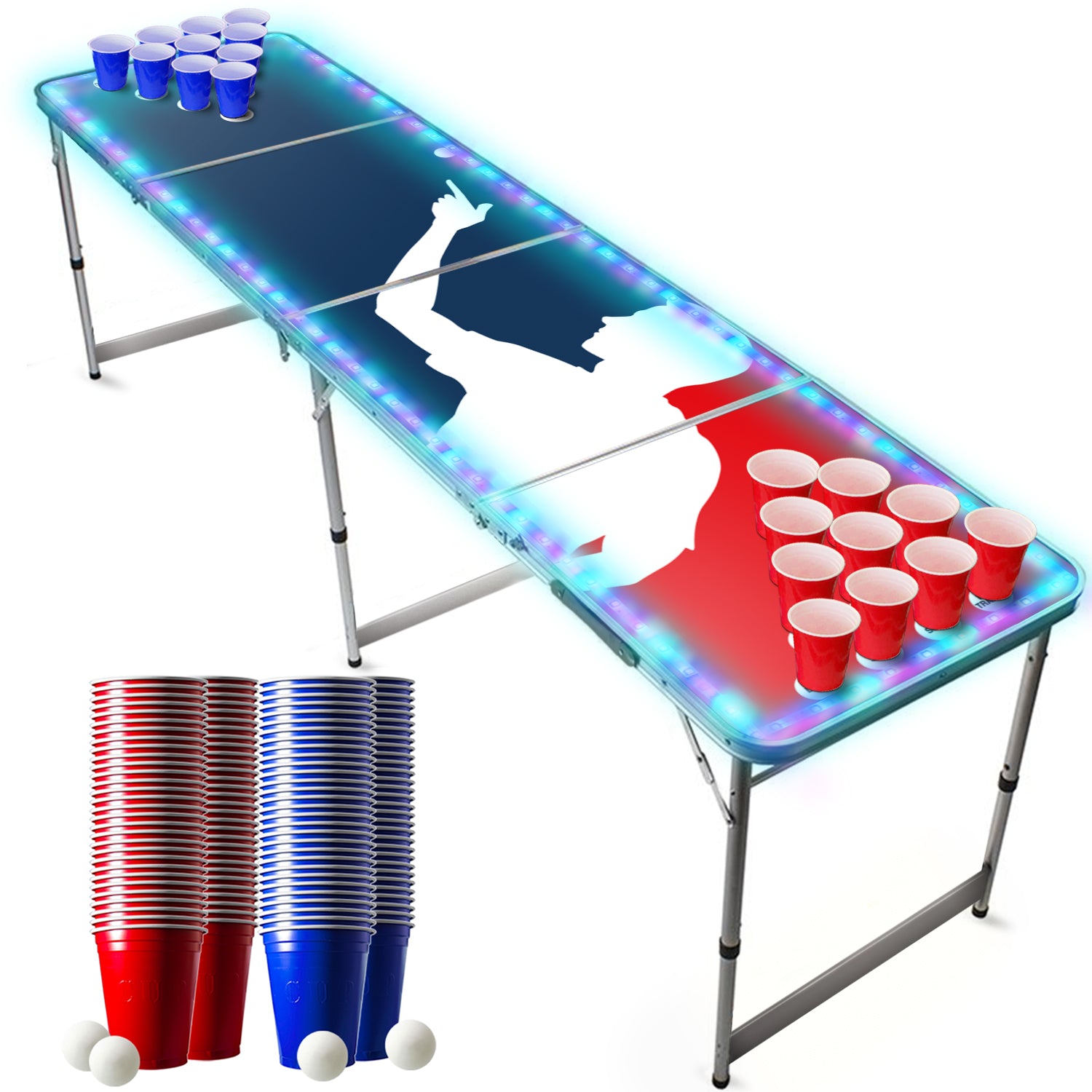 Table Beer Pong Lumineuse Flash – Pack Cups & Balles