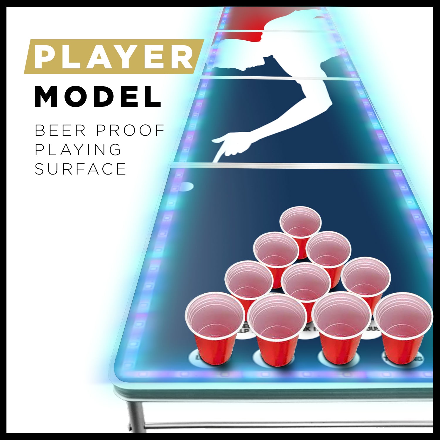 Table Beer Pong Lumineuse Flash – Pack Cups & Balles