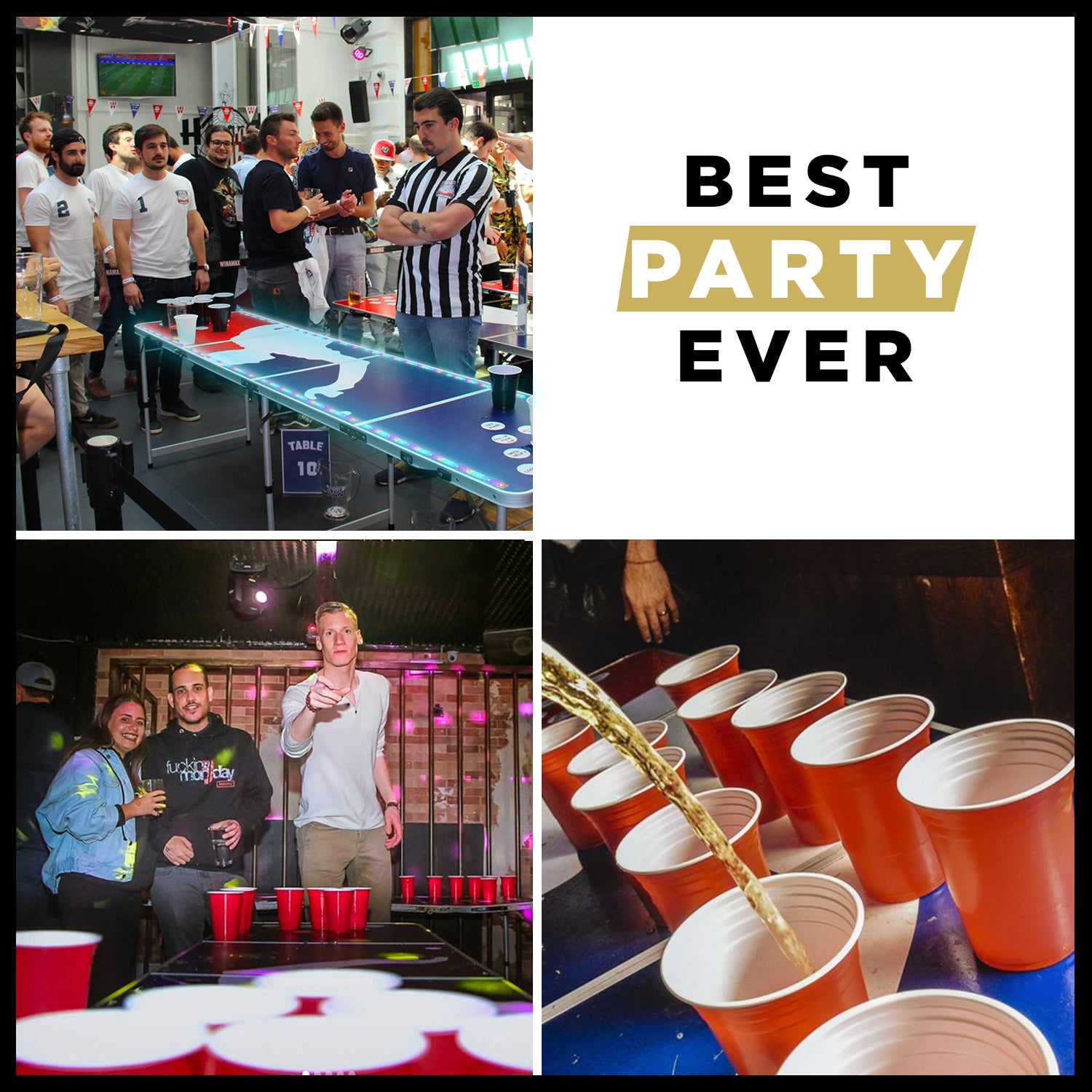 Table Beer Pong Lumineuse Flash – Pack Cups & Balles