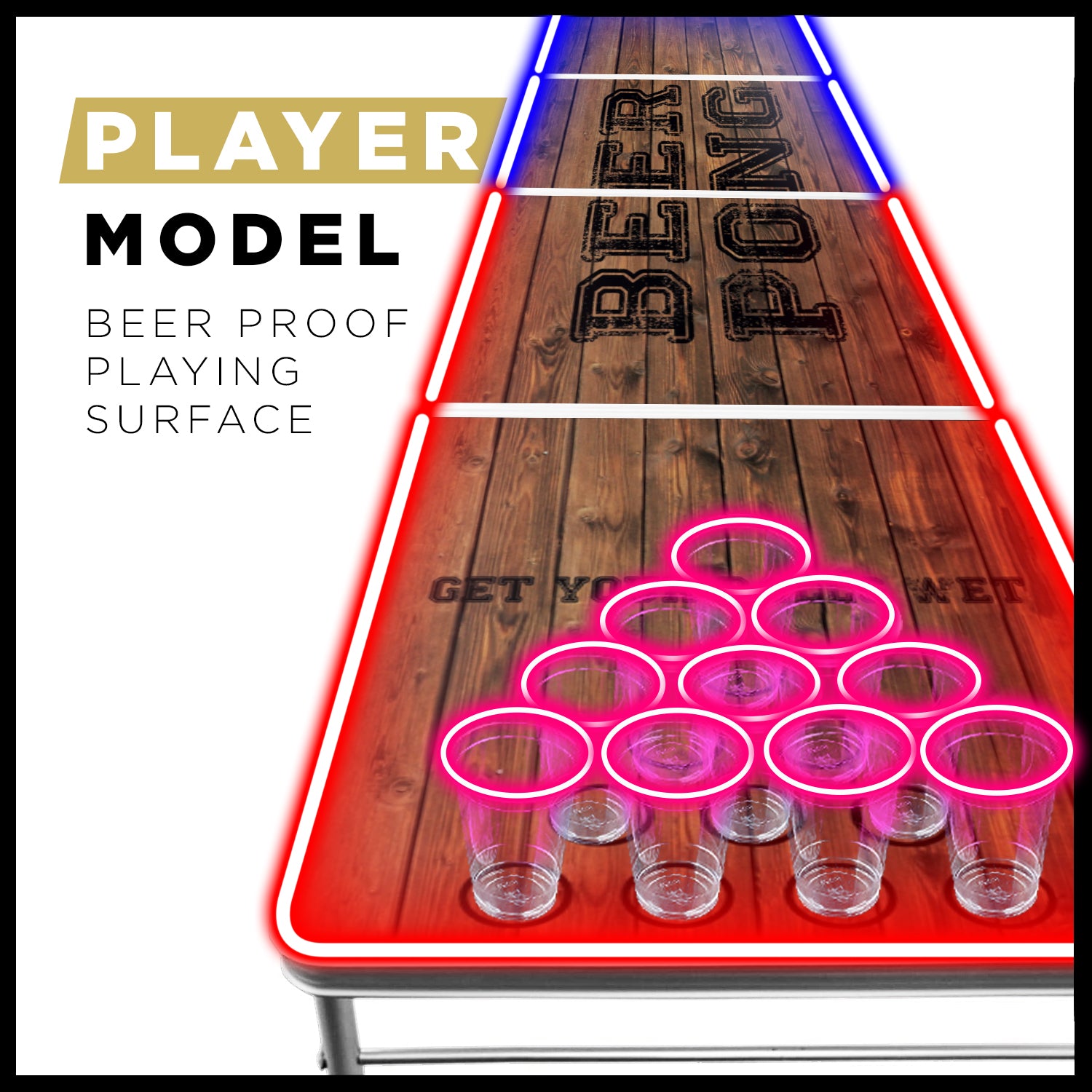 Table Beer Pong Lumineuse Old School – Pack Light Kit