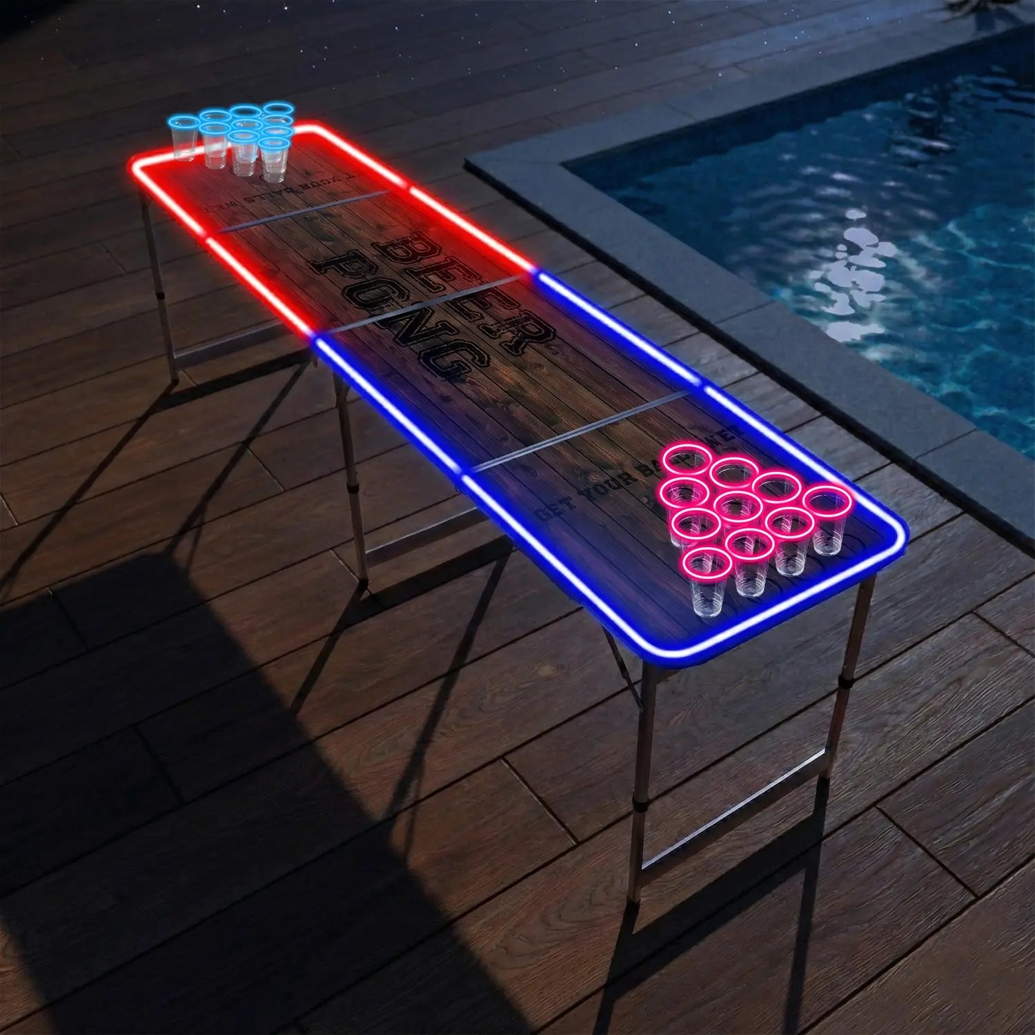 Table Beer Pong Lumineuse Old School – Pack Light Kit