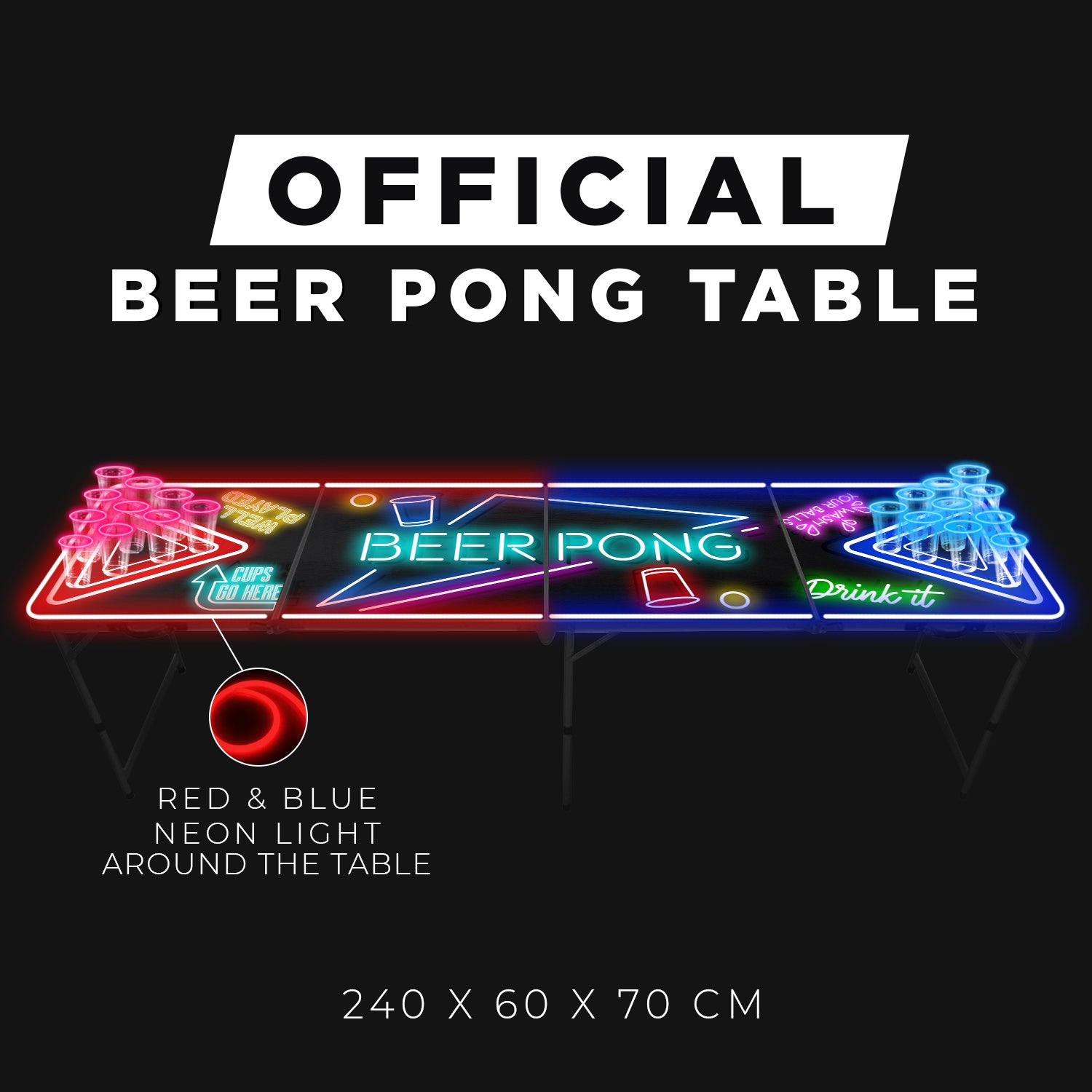 Table Beer Pong Lumineuse Spotlight – Pack Light Kit