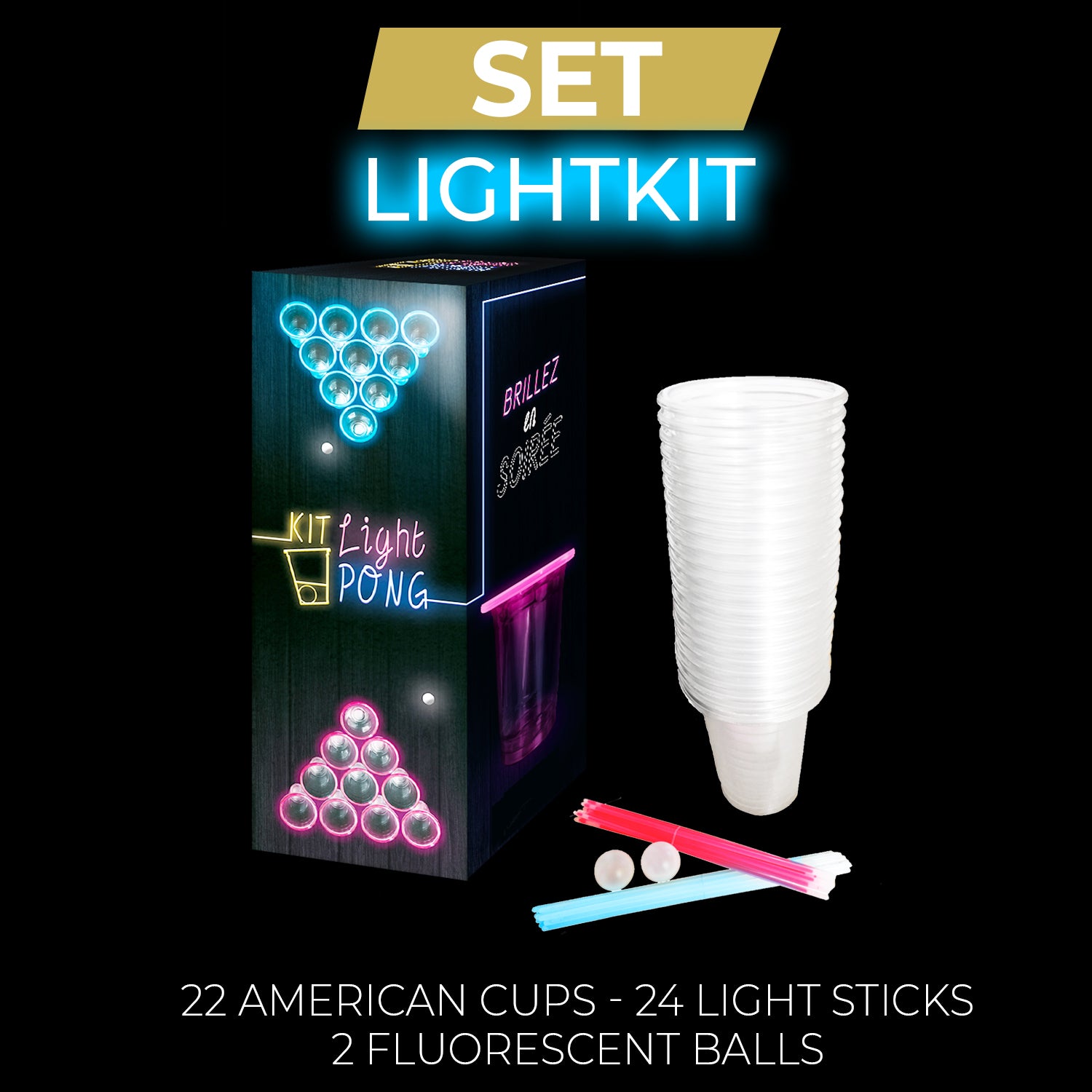 Table Beer Pong Lumineuse Spotlight – Pack Light Kit