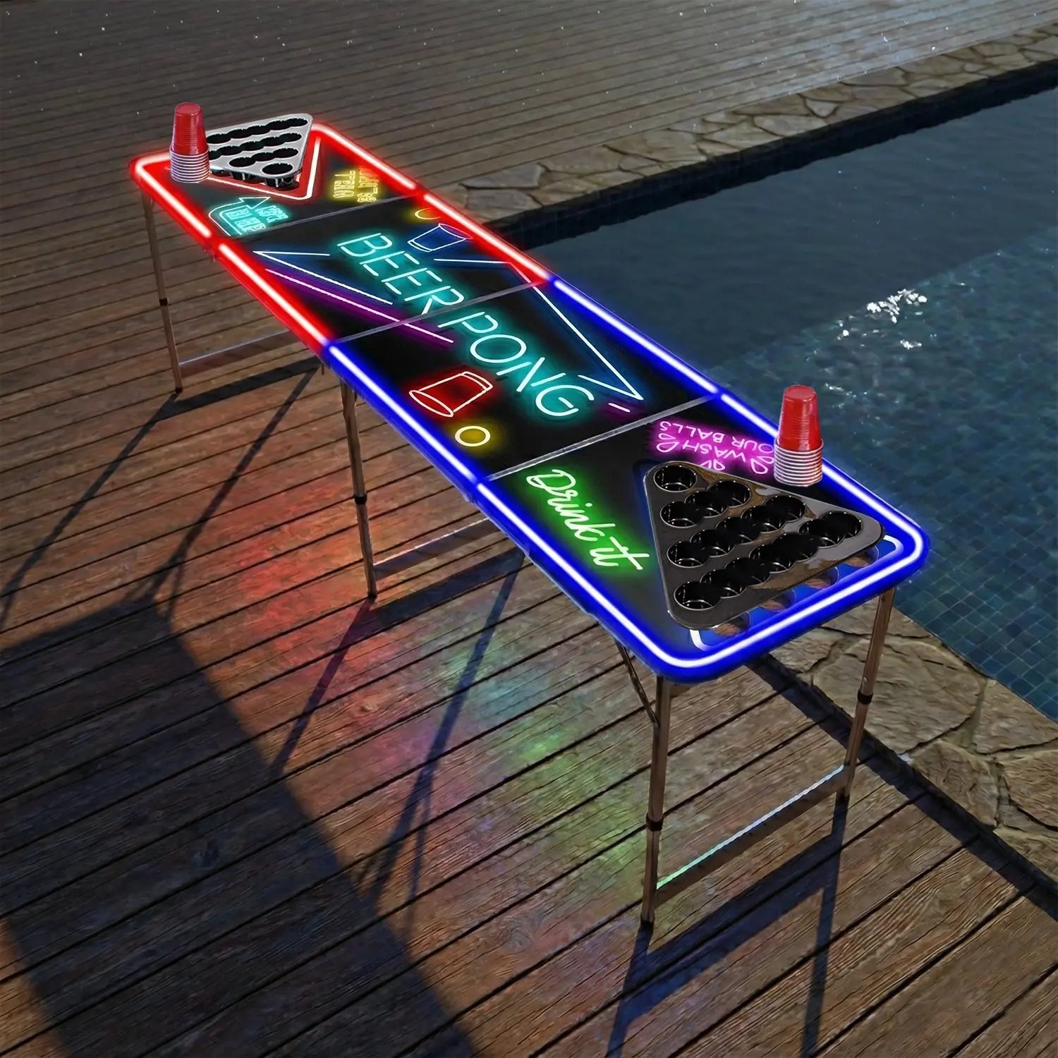 Table Beer Pong Lumineuse SpotlightHoles– Pack Kit Complet