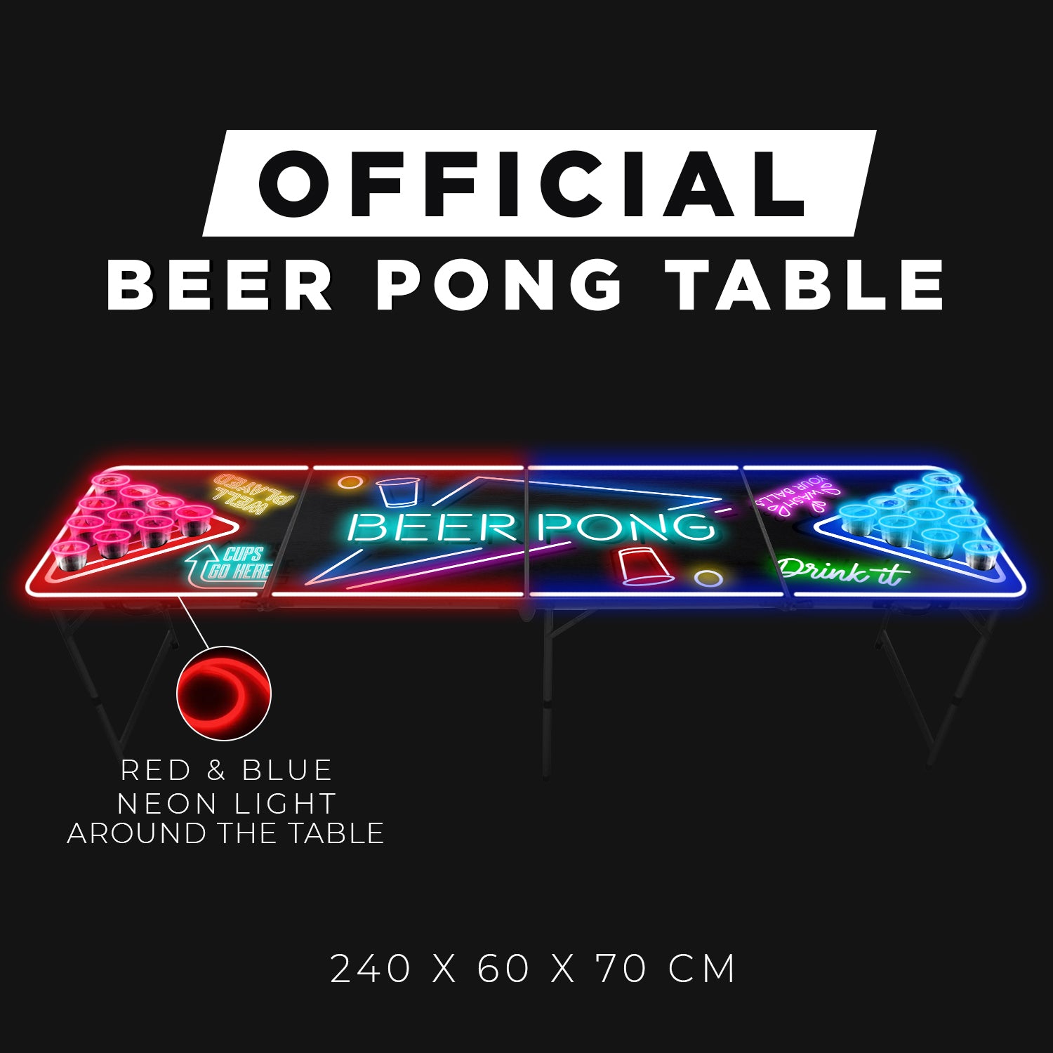 Table Beer Pong Lumineuse SpotlightHoles – Pack Light Kit