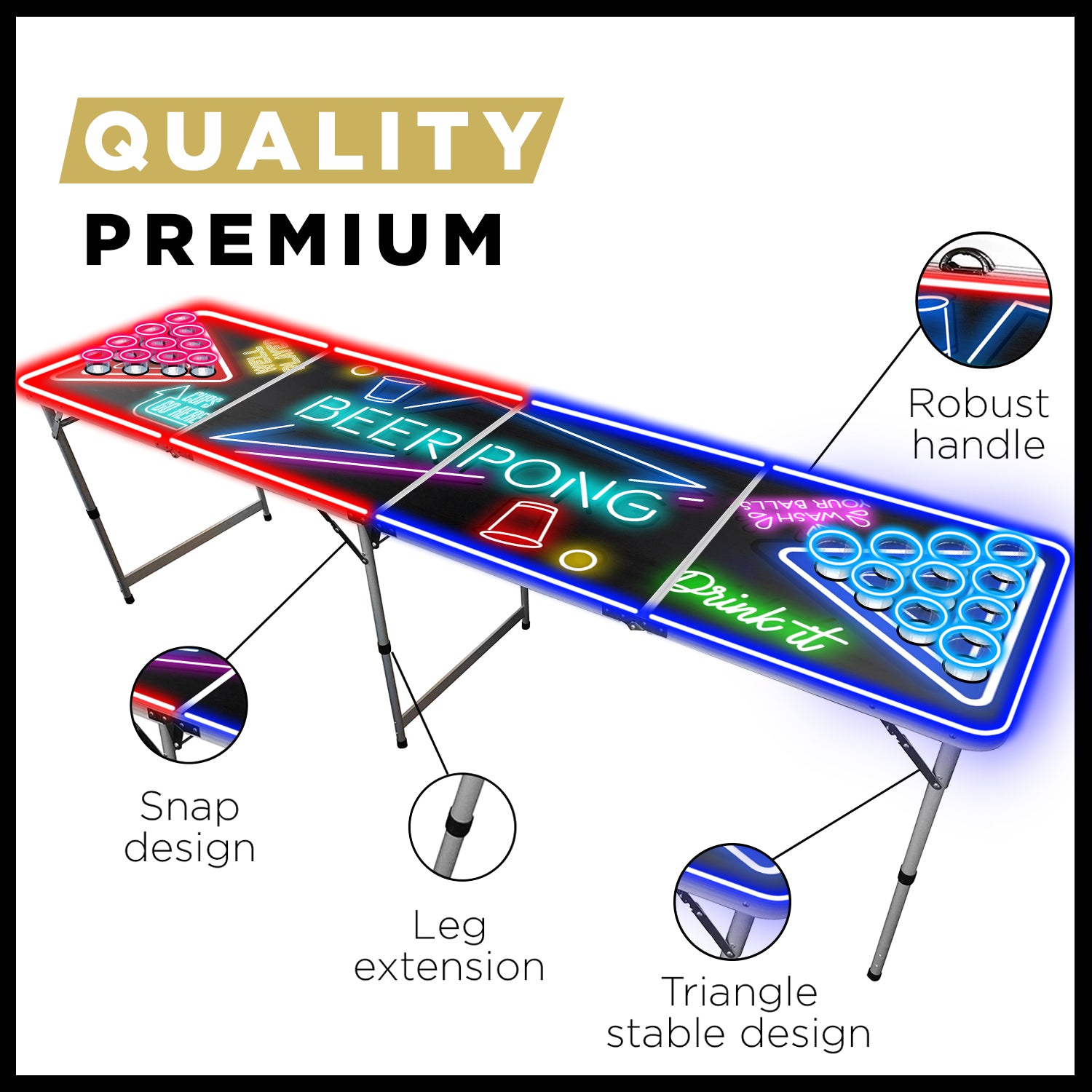 Table Beer Pong Lumineuse SpotlightHoles – Pack Light Kit