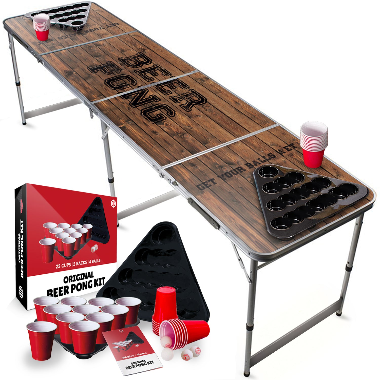 Table Beer Pong Old School – Pack Kit Complet
