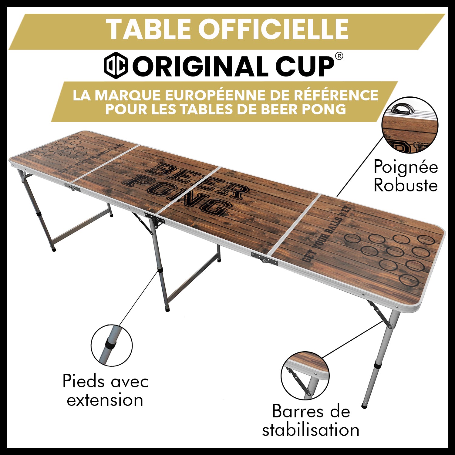 Table Beer Pong Old School – Pack Kit Complet
