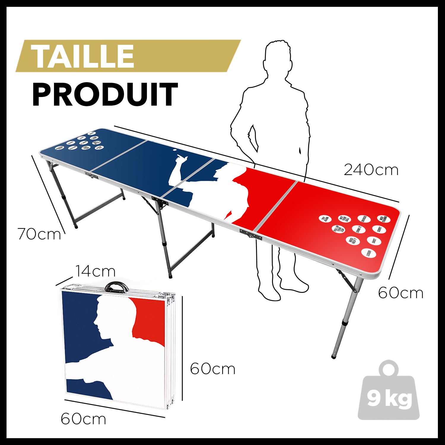 Table Beer Pong Player – Pack Cups & Balles