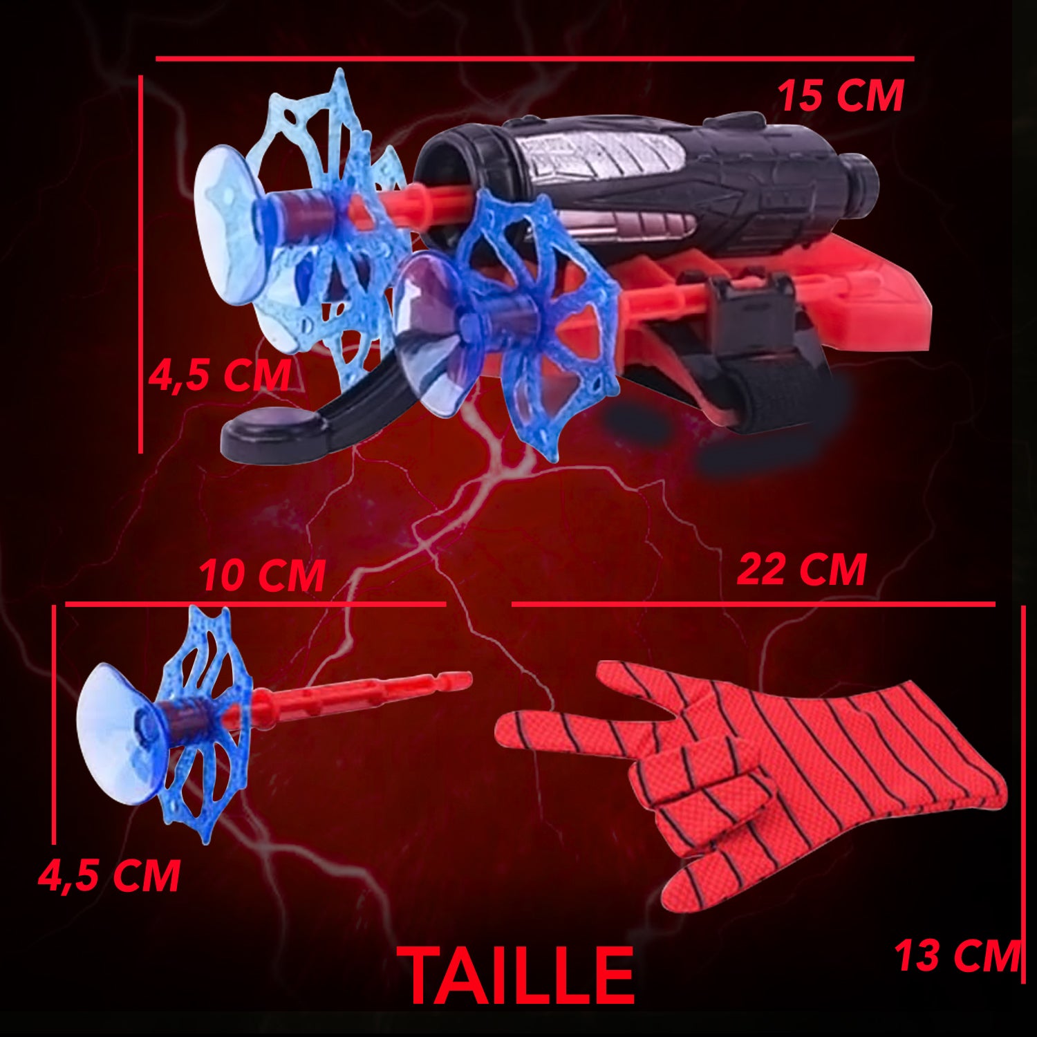 Gant Lanceur de Toiles d'Araignée x 2