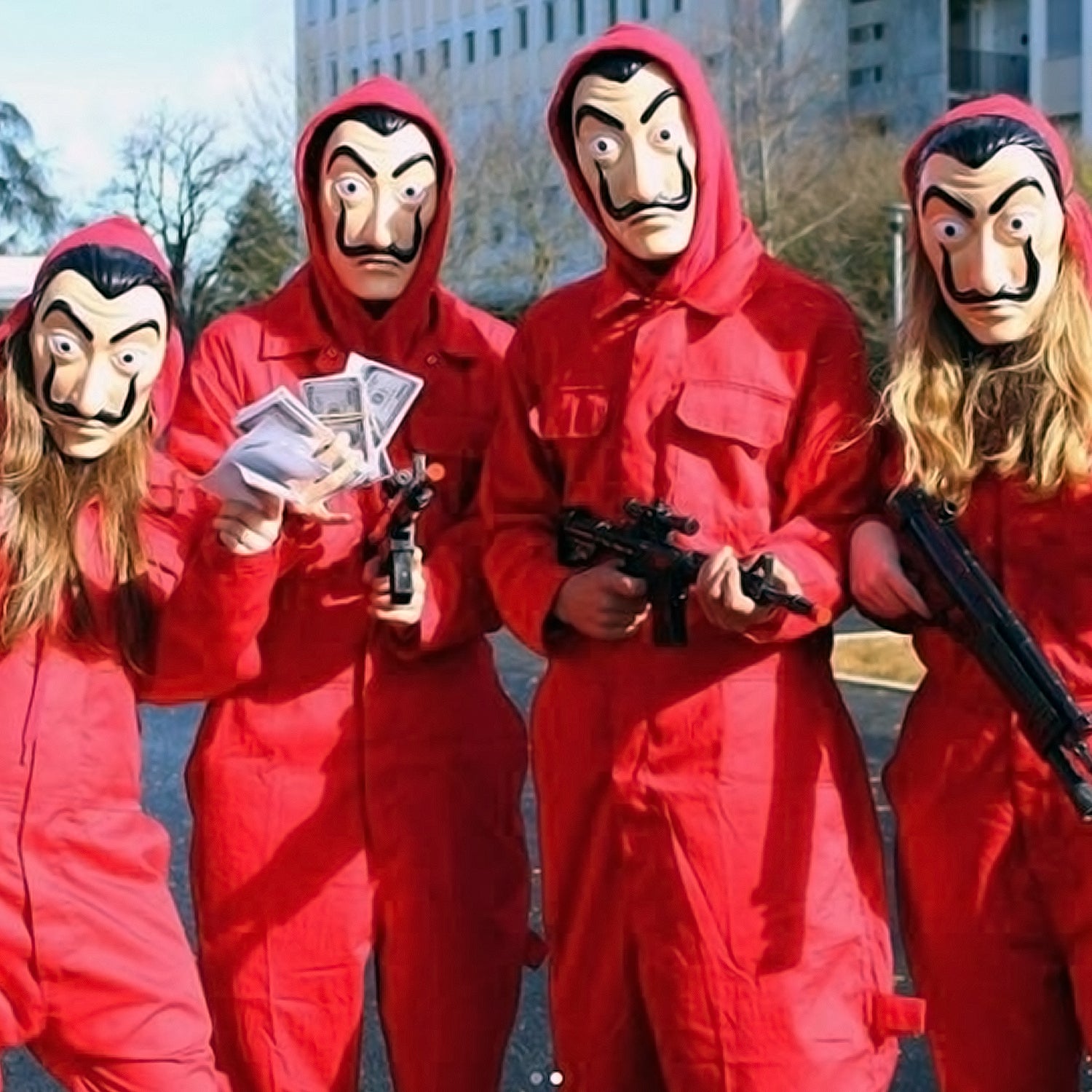 Masque La Casa de Papel et Costume de Braqueur Adulte