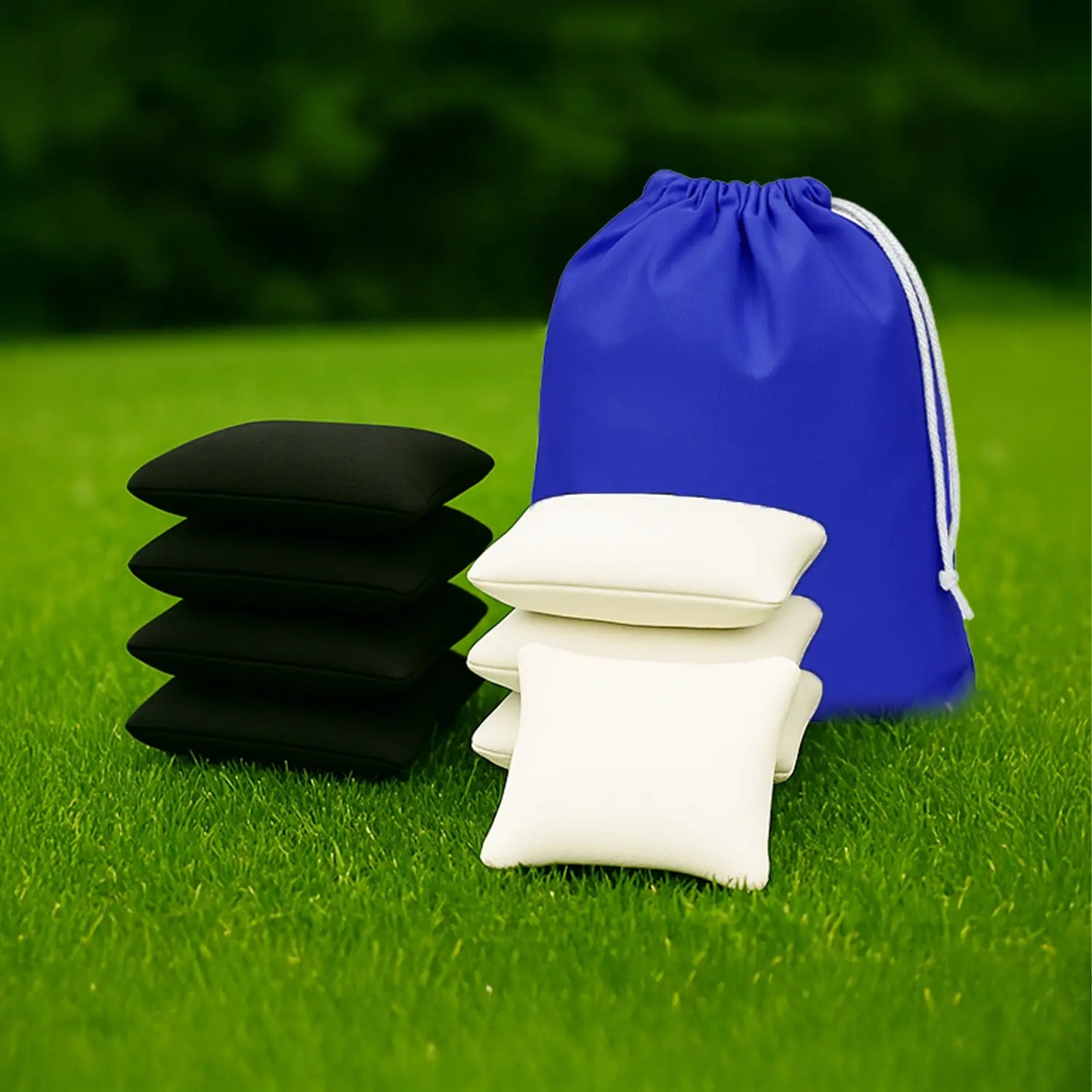 8 sacs de Cornhole – Noirs & Blancs