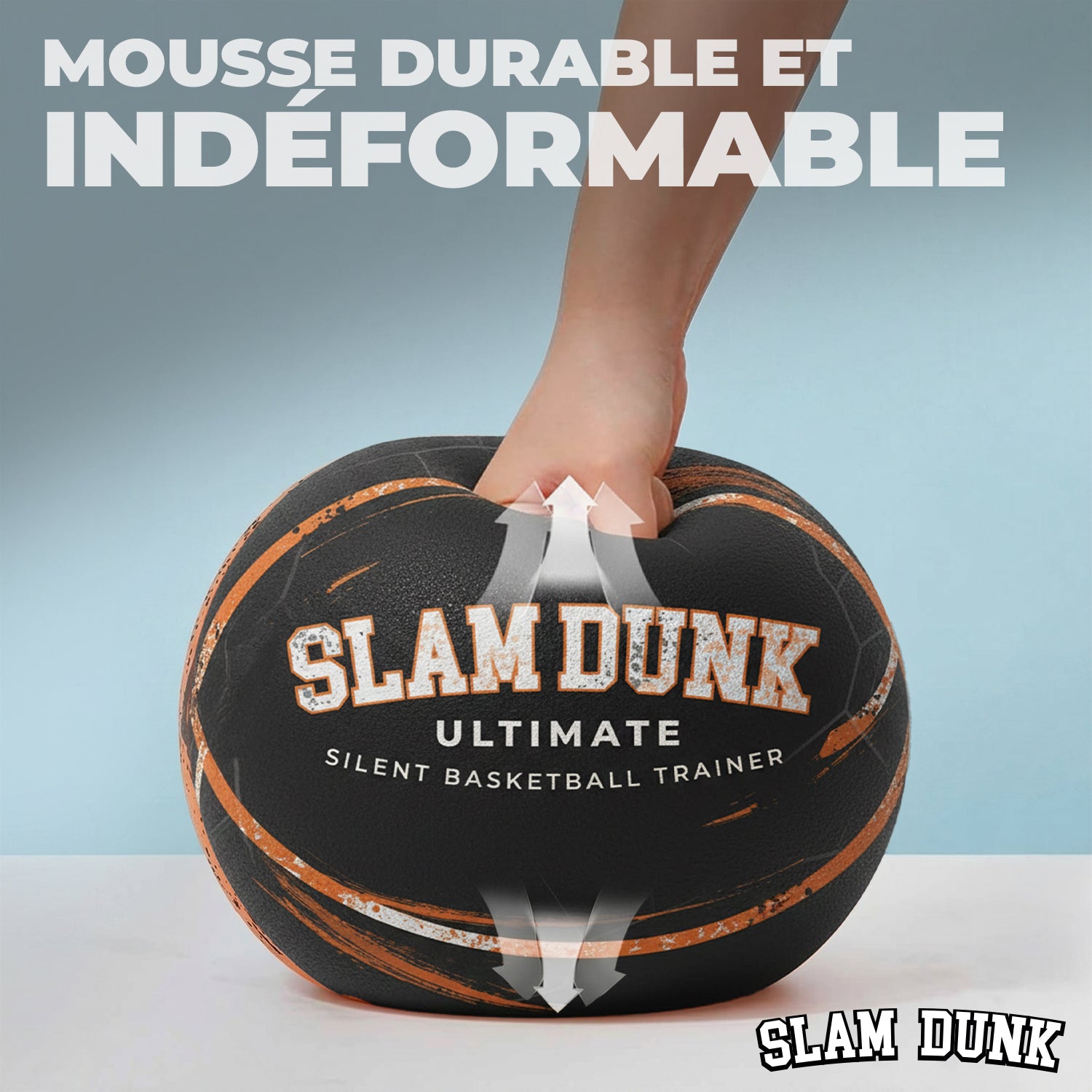 Ballon de Basket Silencieux – Noir Slam Dunk