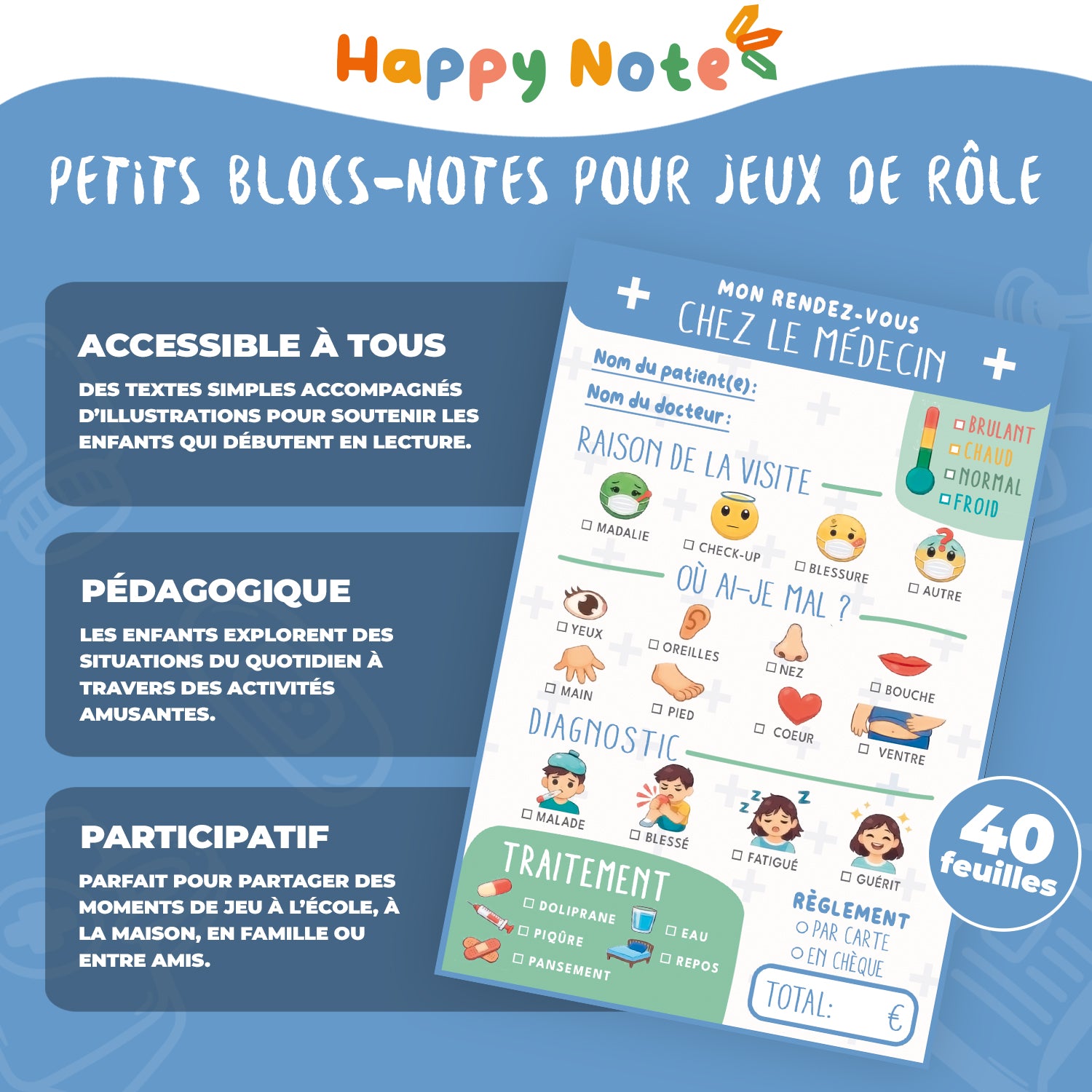 Happy Note® – Mon Rendez-vous chez le Médecin