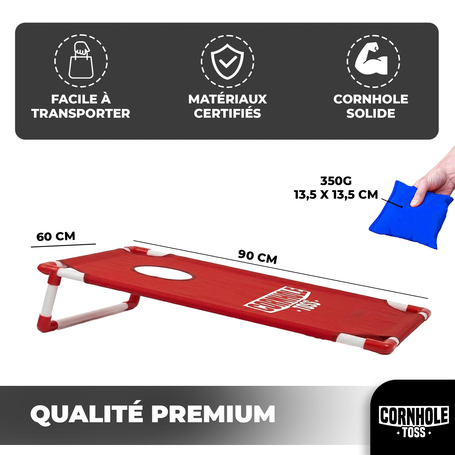 Cornhole en Toile – Toss