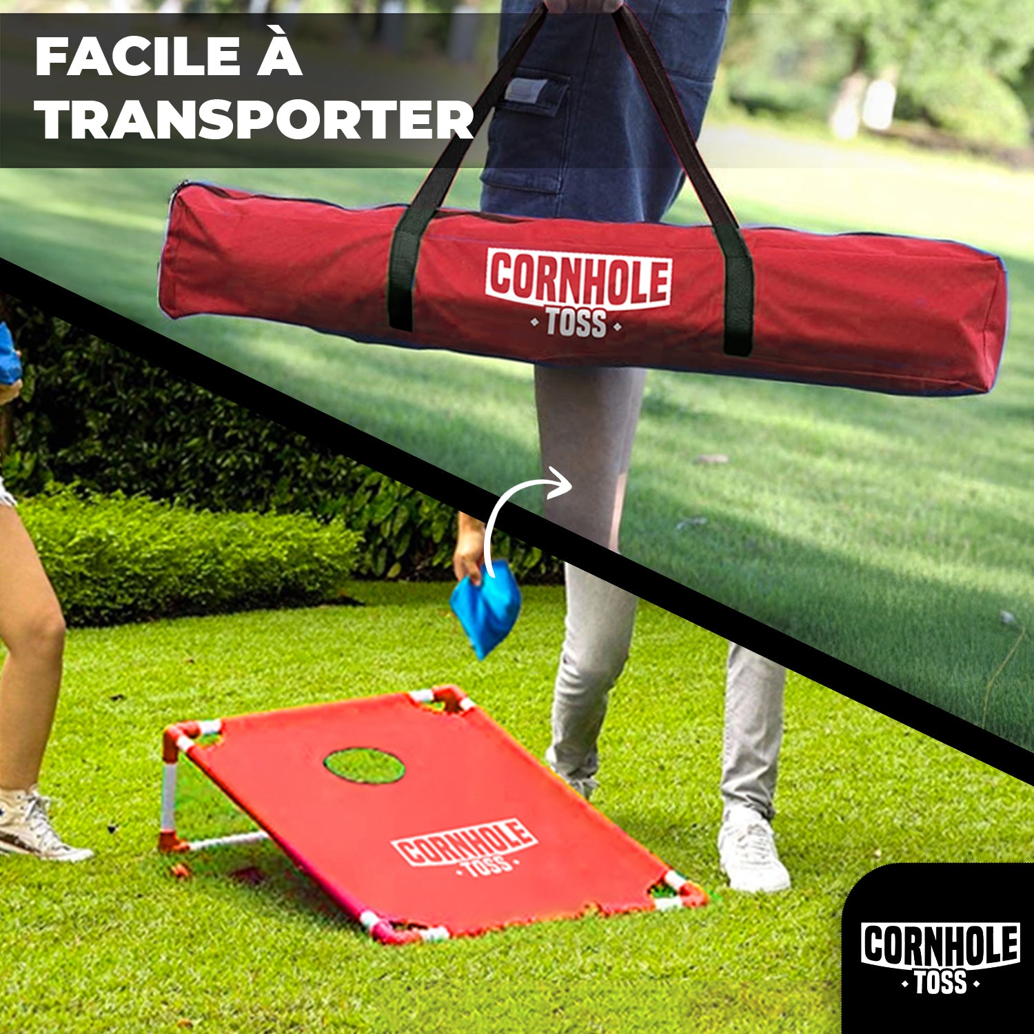 Cornhole en Toile – Toss