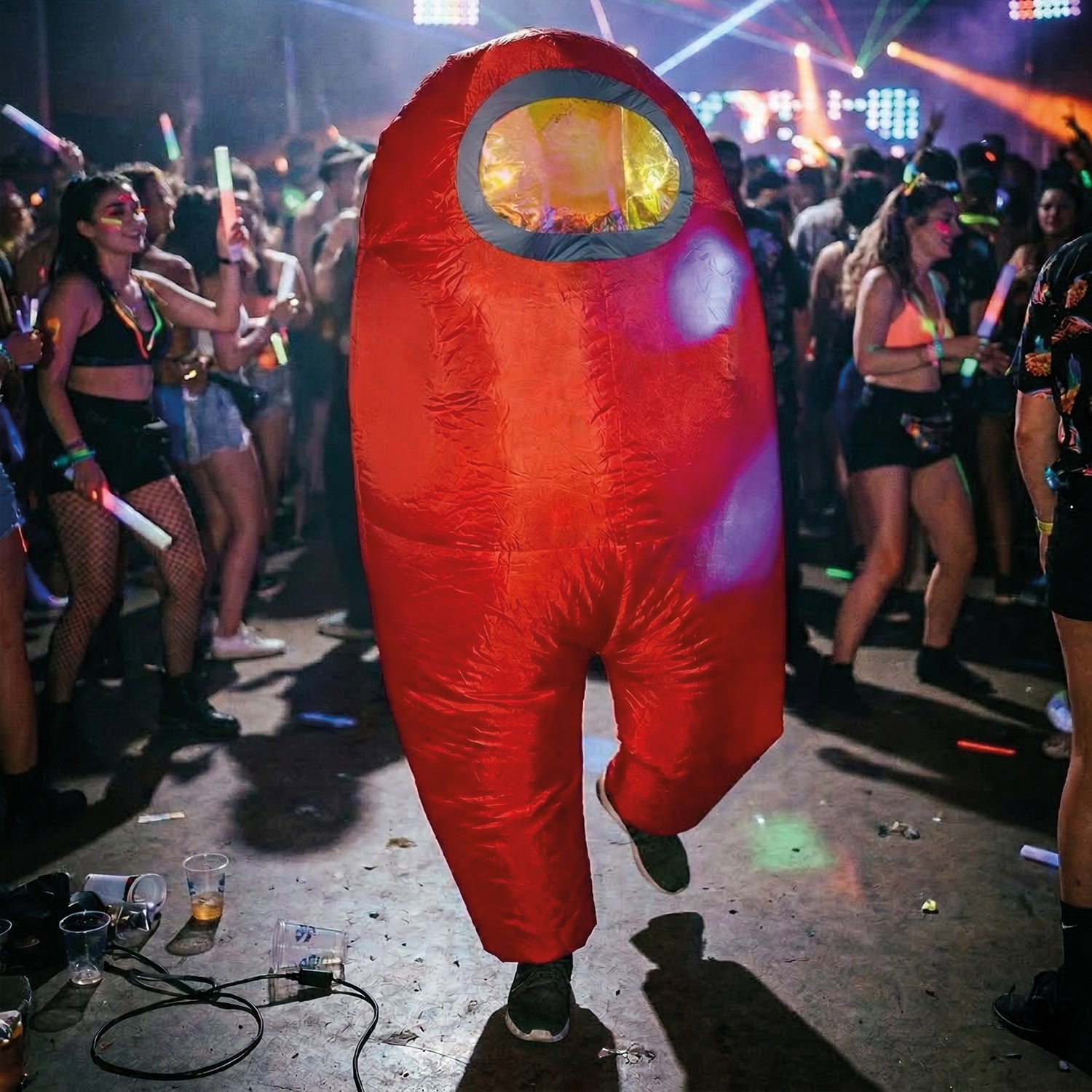 Costume Gonflable Adulte – Astronaute Rouge